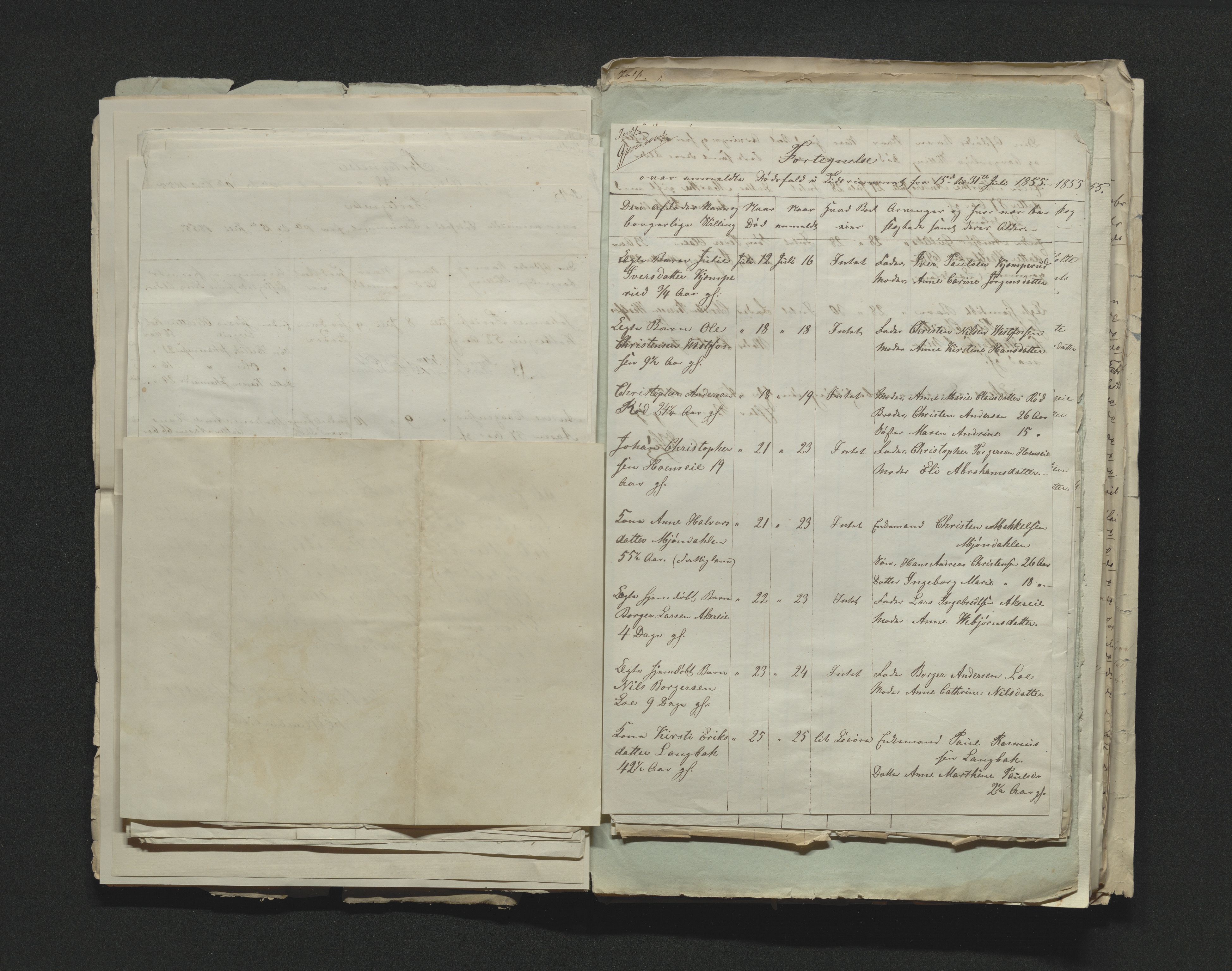 Eiker, Modum og Sigdal sorenskriveri, AV/SAKO-A-123/H/Ha/Hab/L0009: Dødsfallsmeldinger, 1854-1857, s. 159