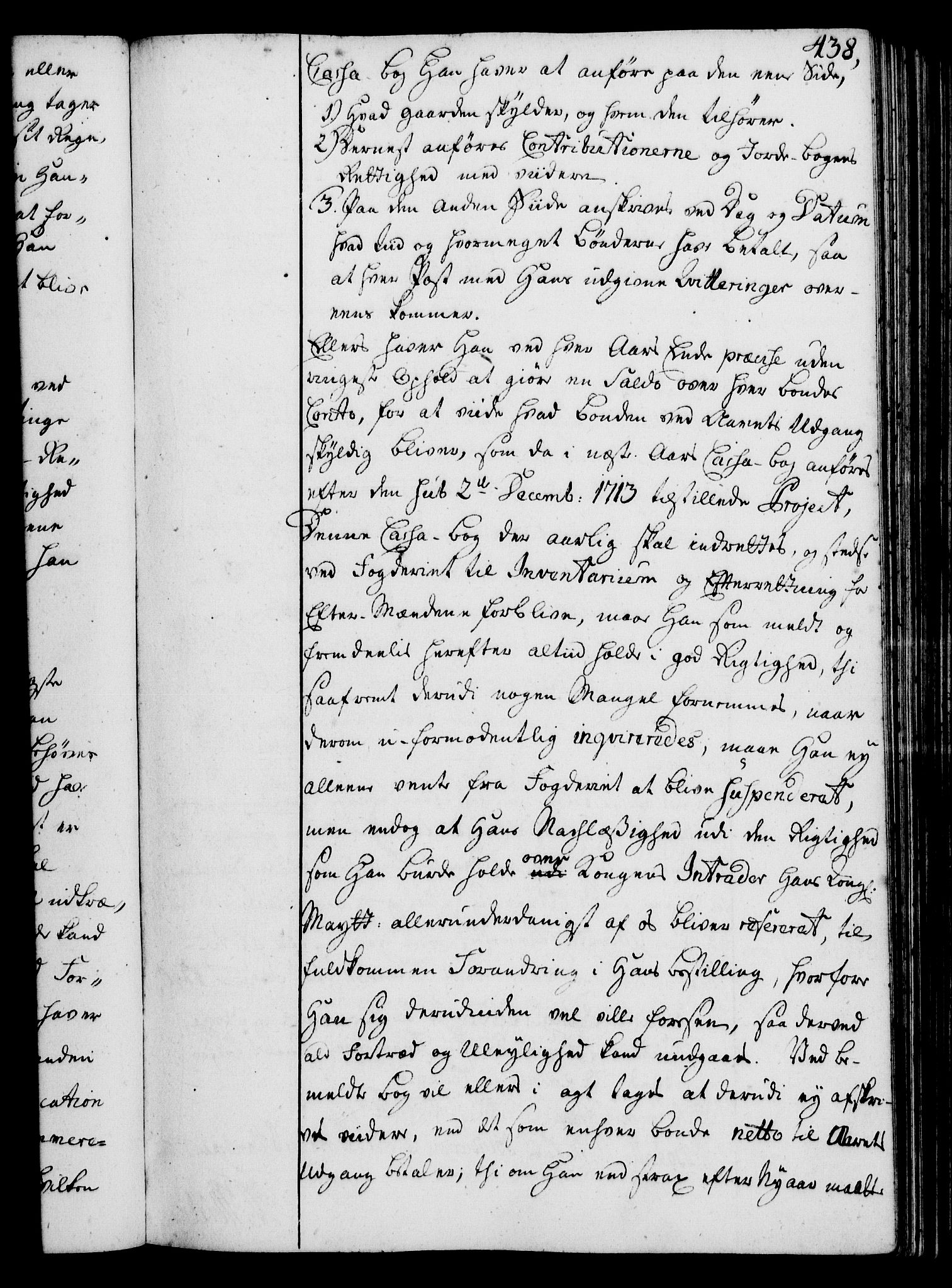 Rentekammeret, Kammerkanselliet, RA/EA-3111/G/Gg/Ggi/L0002: Norsk instruksjonsprotokoll med register (merket RK 53.35), 1729-1751, s. 438