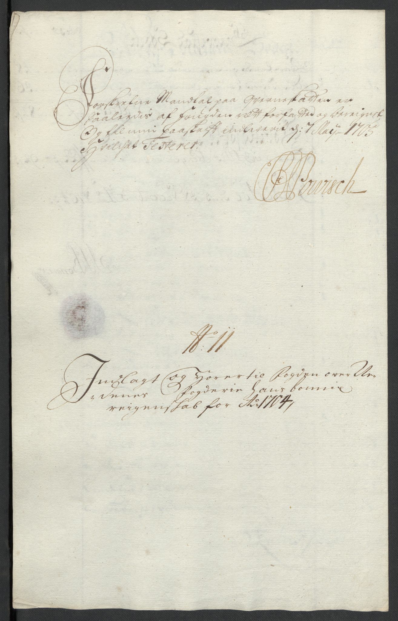 Rentekammeret inntil 1814, Reviderte regnskaper, Fogderegnskap, AV/RA-EA-4092/R39/L2317: Fogderegnskap Nedenes, 1704-1705, s. 49