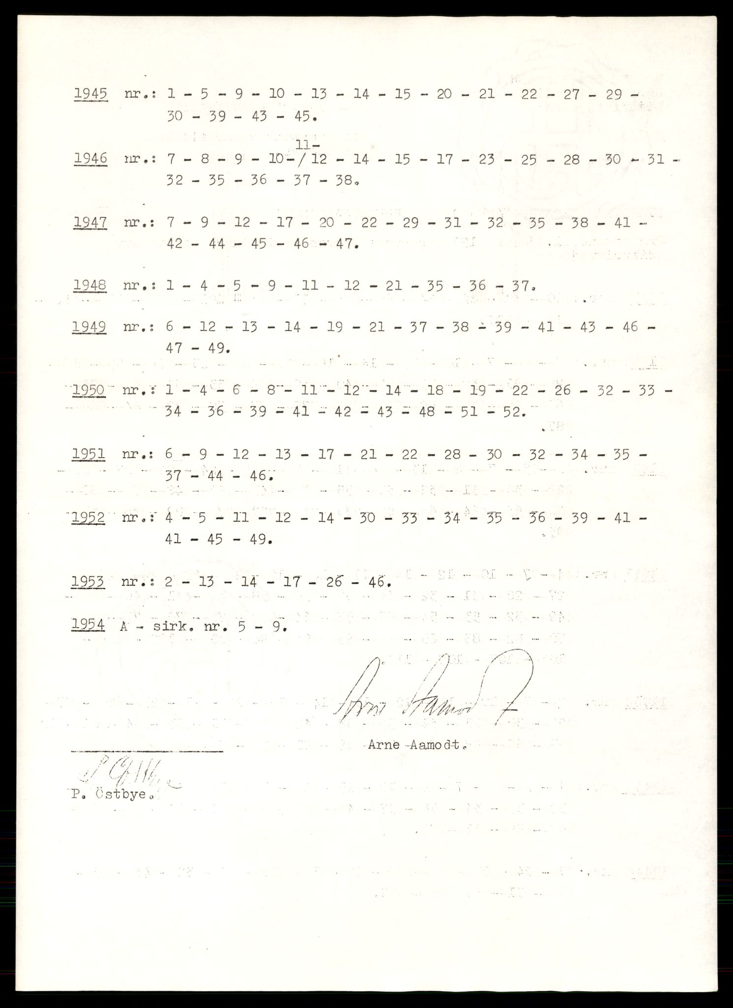 Norges statsbaner (NSB) - Narvik distrikt, AV/SAT-A-6460/0002/X/Xd/L0002: --, 1940-1954, s. 2034