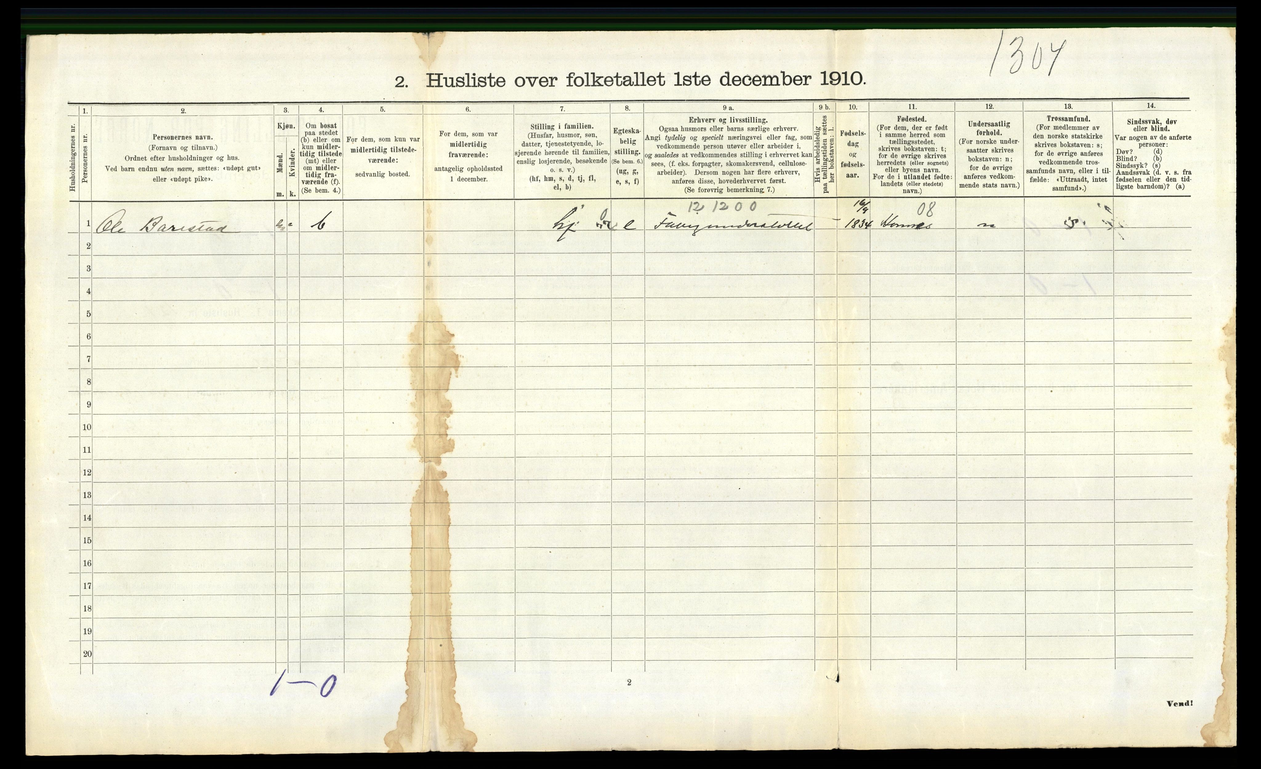 RA, Folketelling 1910 for 0924 Landvik herred, 1910, s. 273