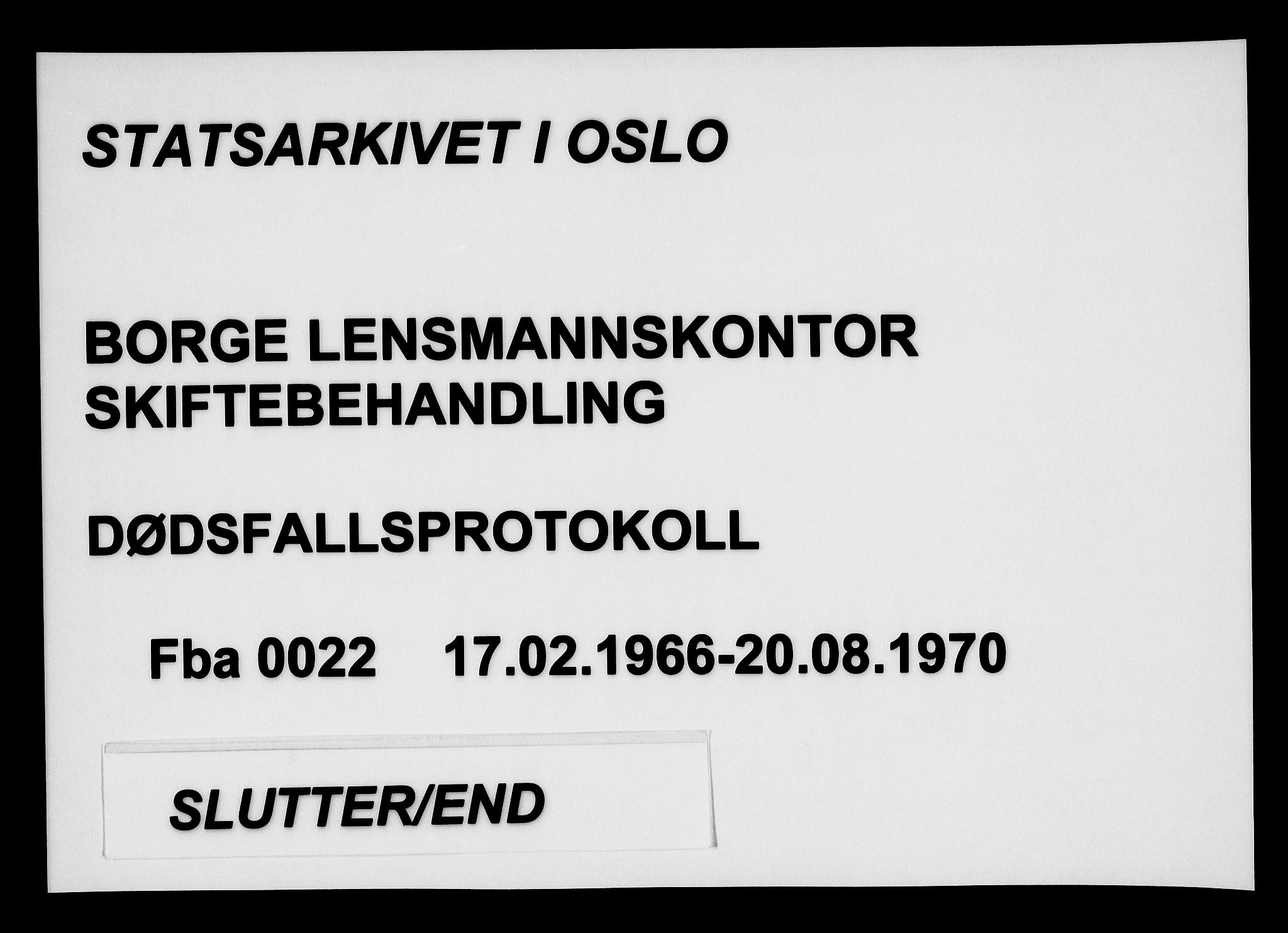 Borge i Østfold  lensmannskontor, SAO/A-10176/H/Ha/Haa/L0022: Dødsfallsprotokoll, 1966-1970