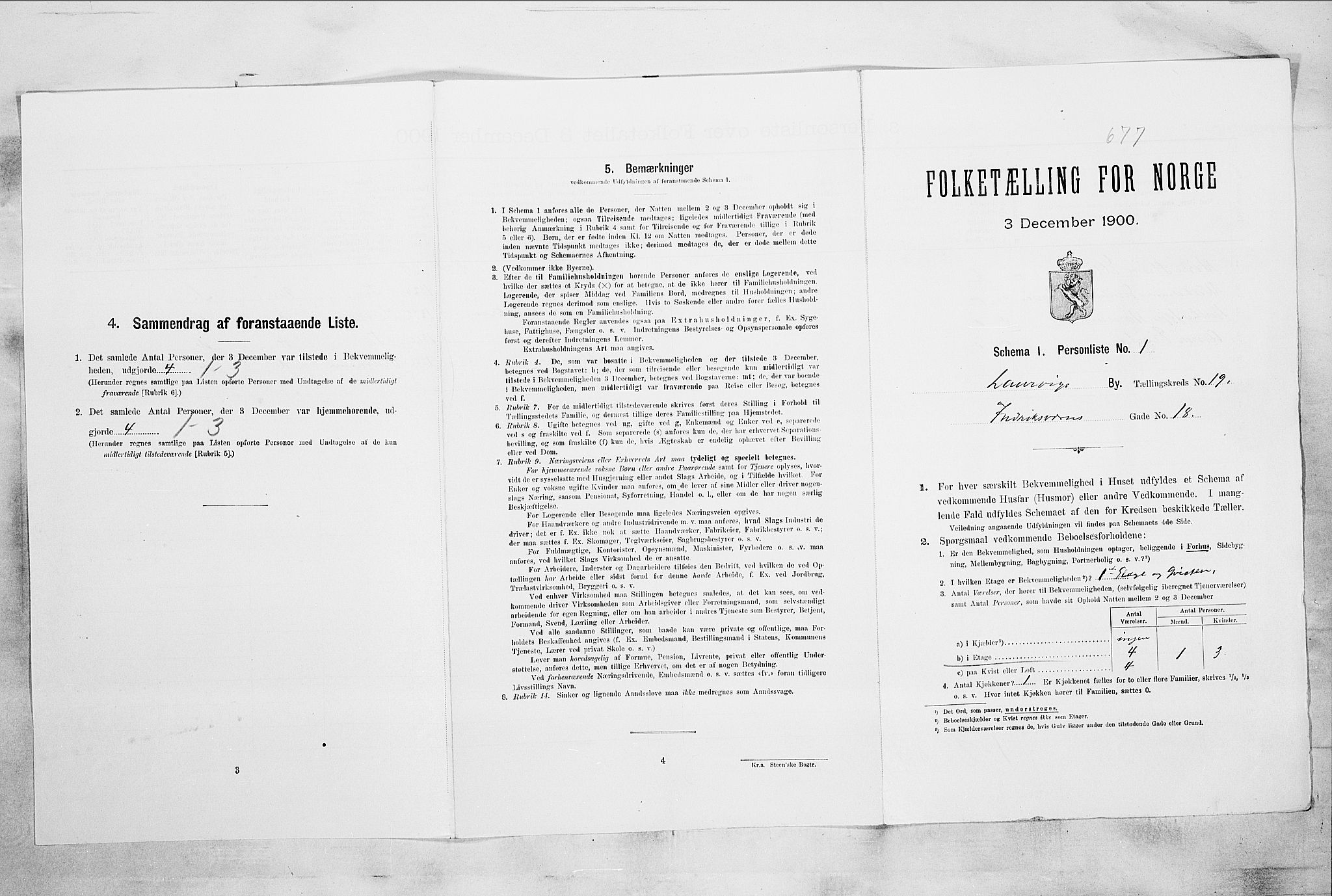 RA, Folketelling 1900 for 0707 Larvik kjøpstad, 1900, s. 1888