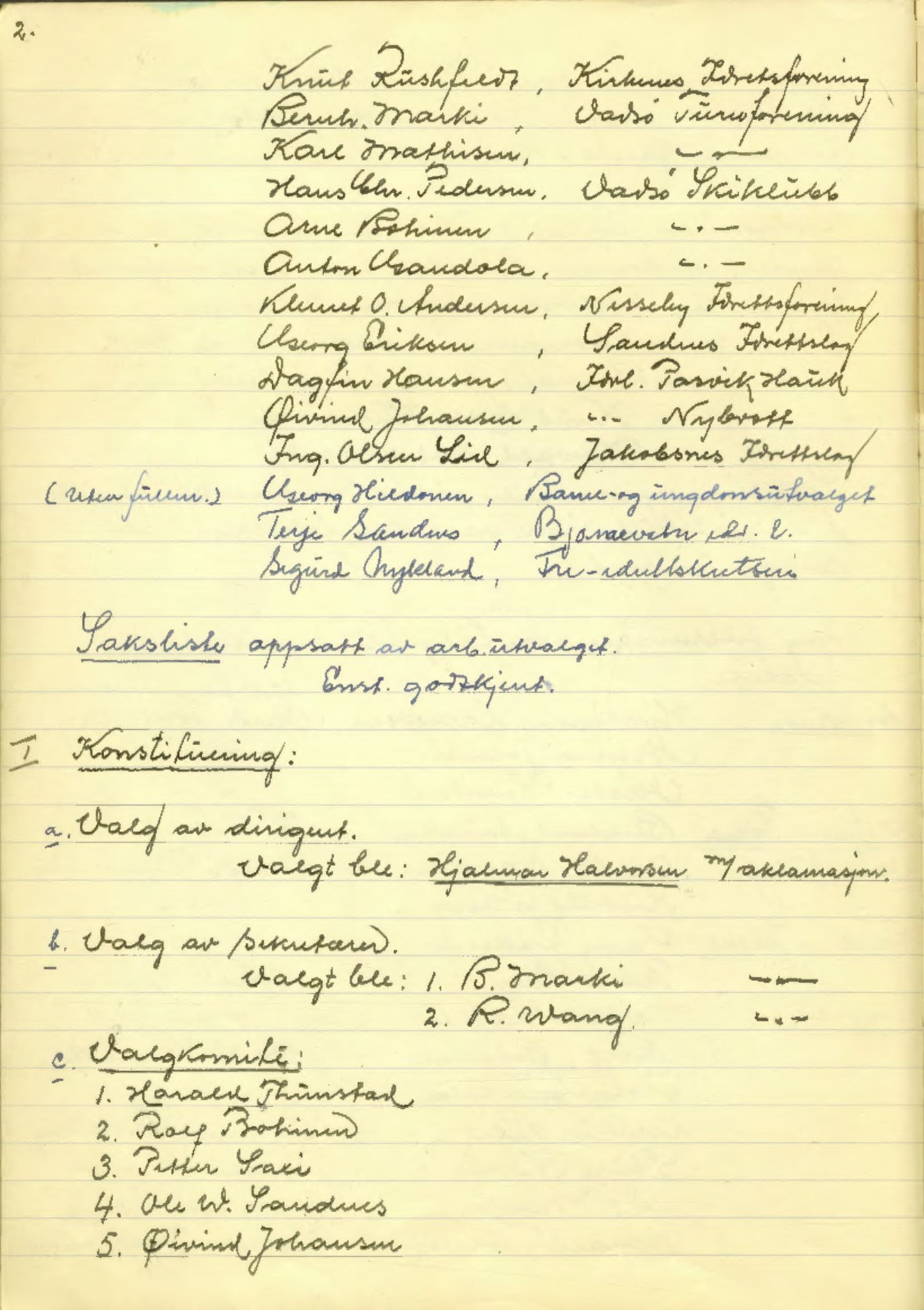 Aust-Finnmark Idrettskrets , FMFB/A-1041/A/L0002: Møteprotokoll for  styre, ting og arbeidsutvalg, 1951-1954, s. 4