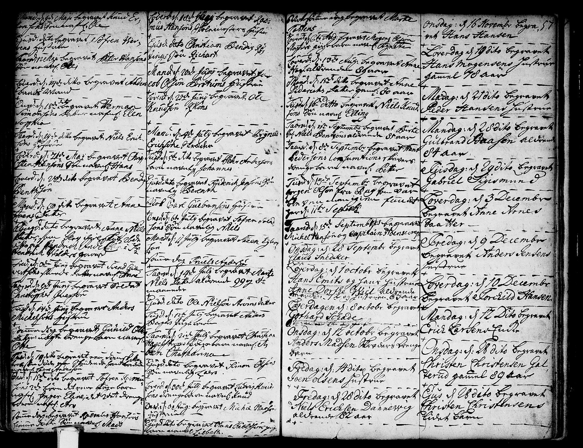 Strømsø kirkebøker, AV/SAKO-A-246/F/Fa/L0007: Ministerialbok nr. I 7, 1739-1751, s. 57