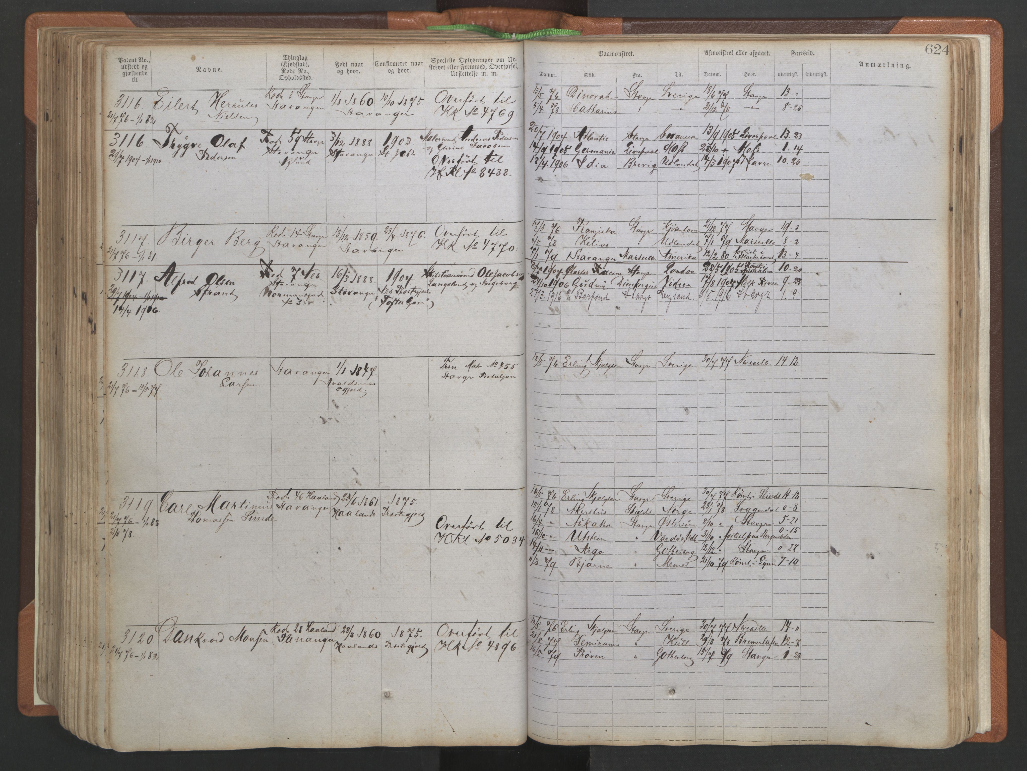 Stavanger sjømannskontor, AV/SAST-A-102006/F/Ff/L0005: Annotasjonsrulle No 1, patentnr. 1786-3585 (del 2), 1872-1900, s. 271