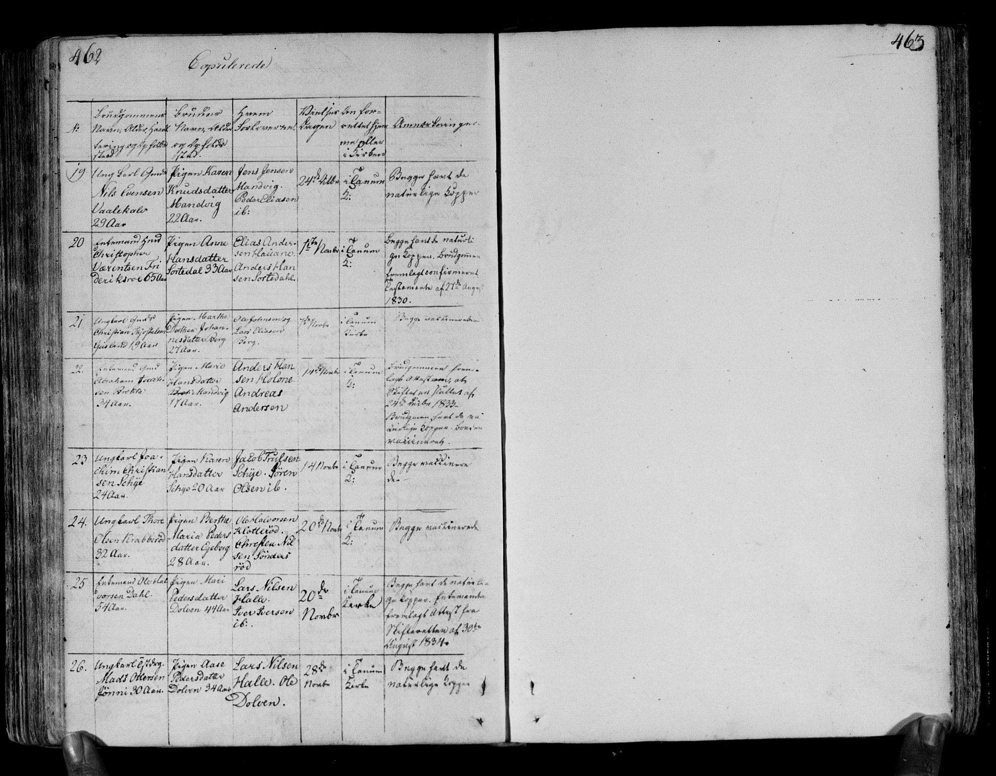 Brunlanes kirkebøker, SAKO/A-342/F/Fa/L0002: Ministerialbok nr. I 2, 1802-1834, s. 462-463
