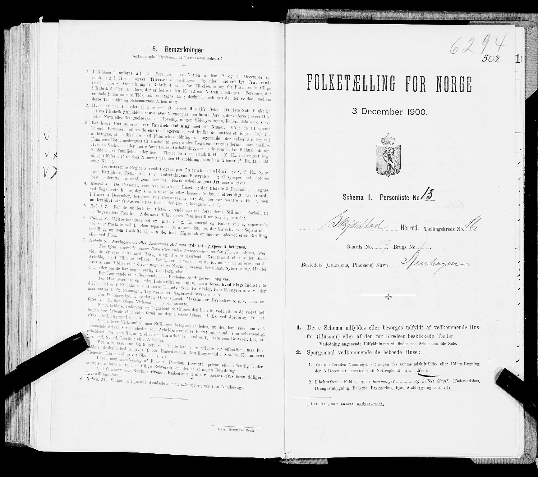 SAT, Folketelling 1900 for 1842 Skjerstad herred, 1900, s. 2550