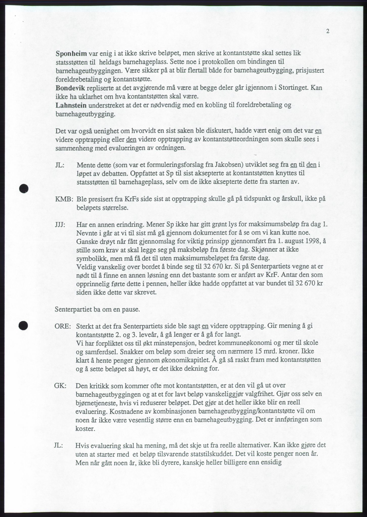 Forhandlingene mellom Kristelig Folkeparti, Senterpartiet og Venstre om dannelse av regjering, RA/PA-1073/A/L0001: Forhandlingsprotokoller, 1997, s. 56