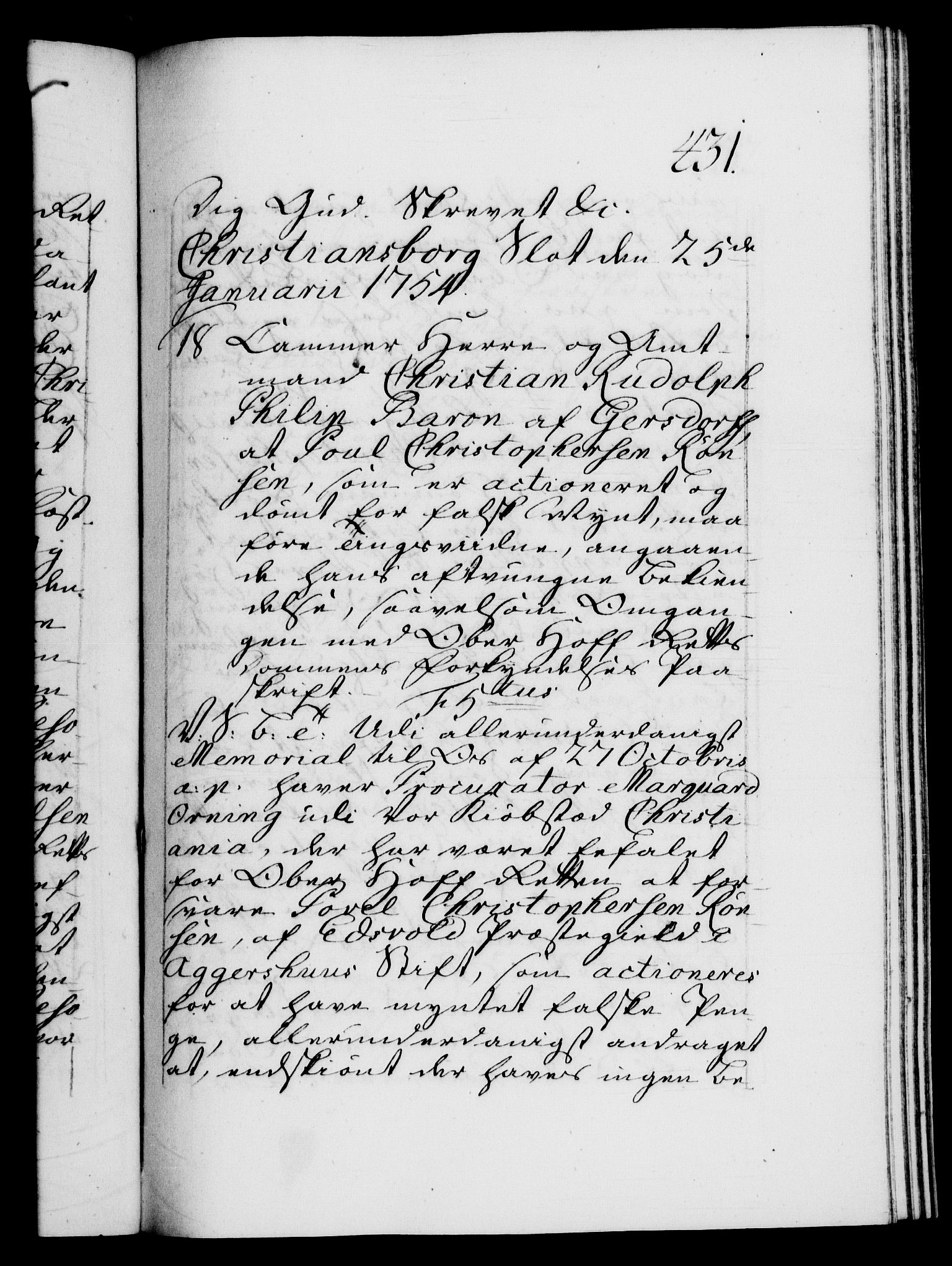 Danske Kanselli 1572-1799, AV/RA-EA-3023/F/Fc/Fca/Fcab/L0034: Norske tegnelser, 1753-1754, s. 431a