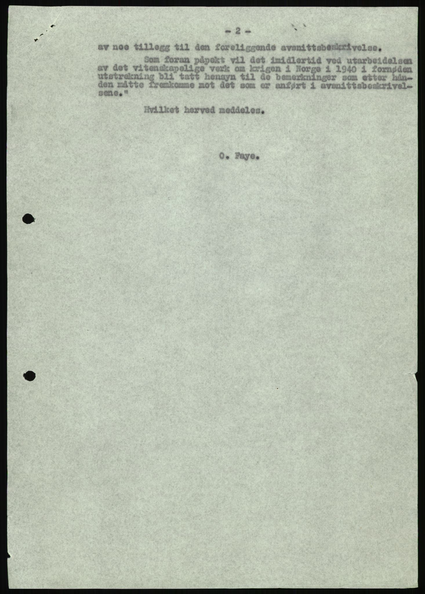 Forsvaret, Forsvarets krigshistoriske avdeling, AV/RA-RAFA-2017/Y/Yb/L0089: II-C-11-320  -  3. Divisjon., 1940-1962, s. 5