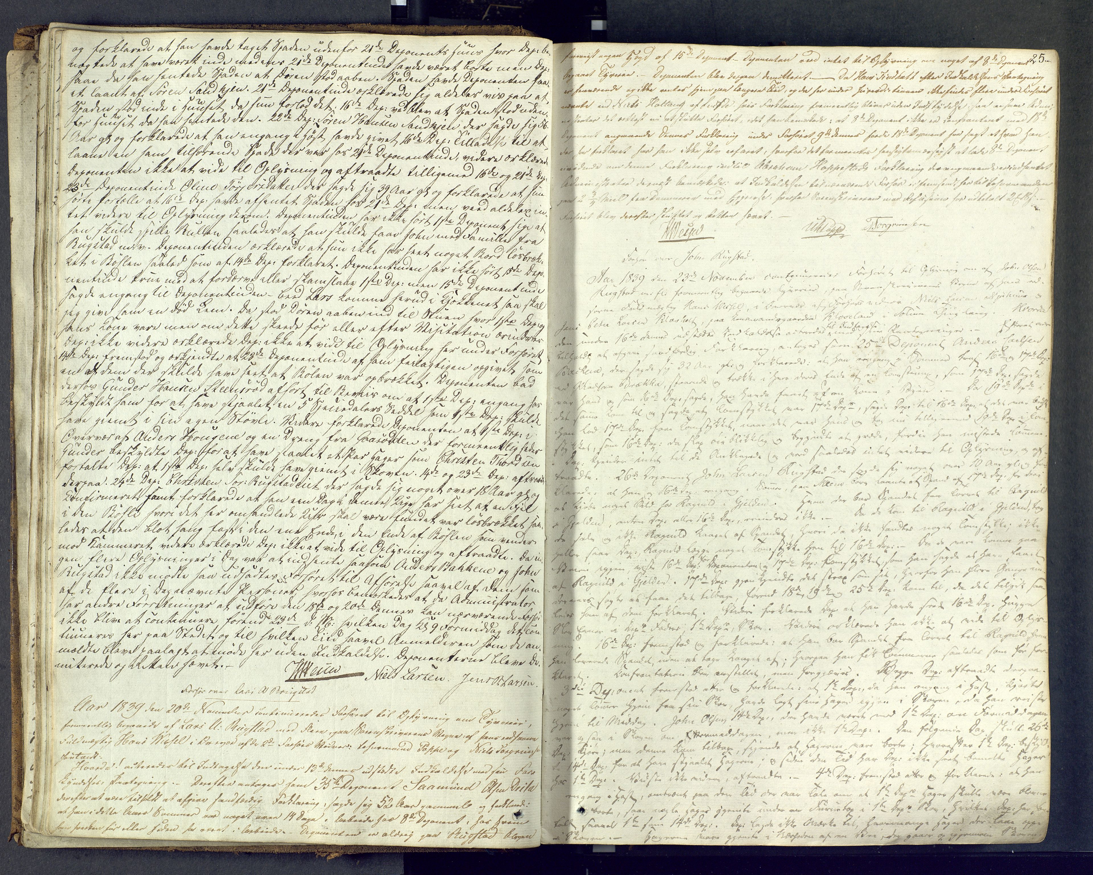 Nedre Telemark sorenskriveri, AV/SAKO-A-135/F/Fc/Fca/L0007: Ekstrarettsprotokoll, 1839-1846, s. 25