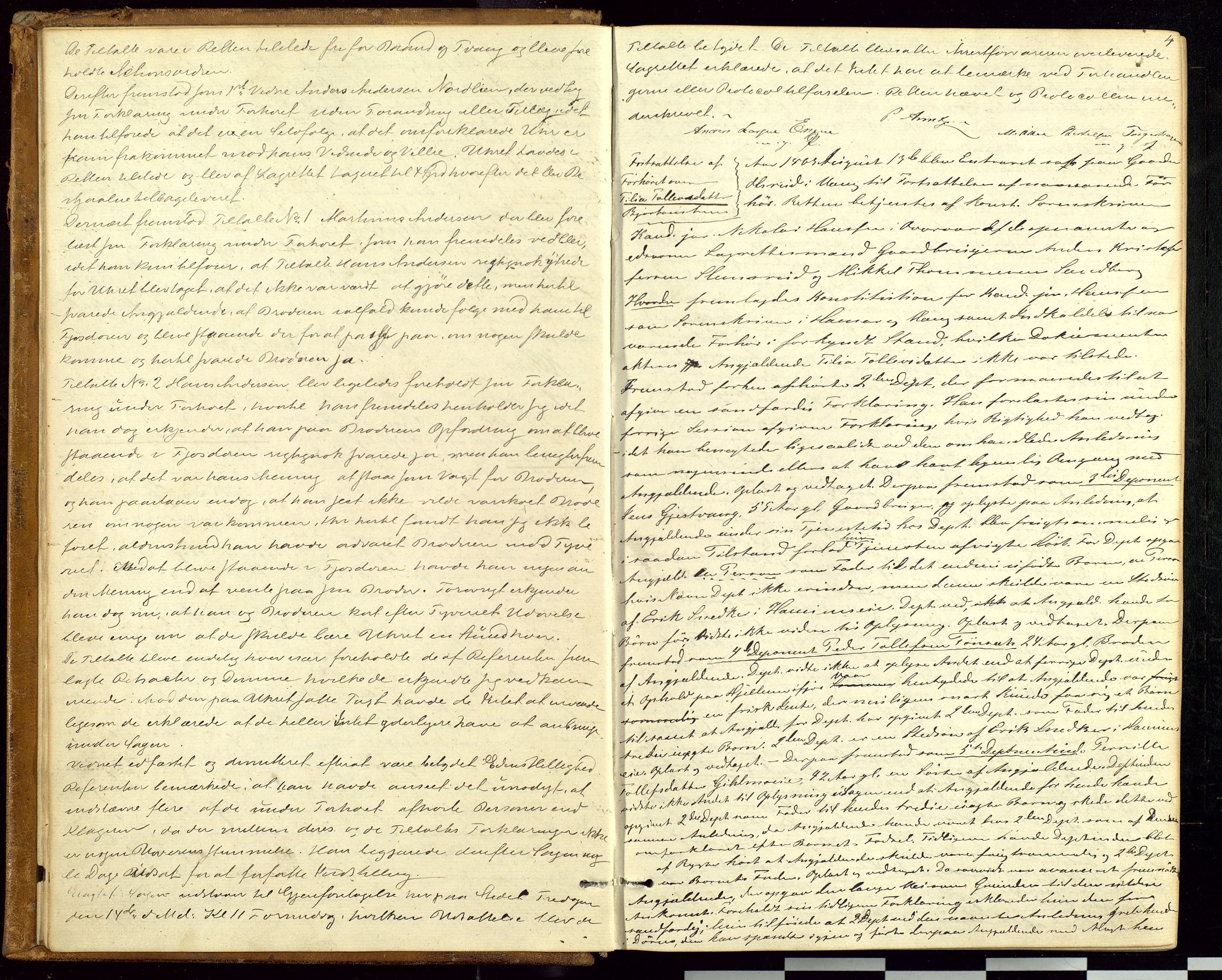 Hamar sorenskriveri, AV/SAH-TING-030/G/Gc/L0001: Forhørs- og ekstrarettsprotokoll, 1863-1869, s. 3b-4a