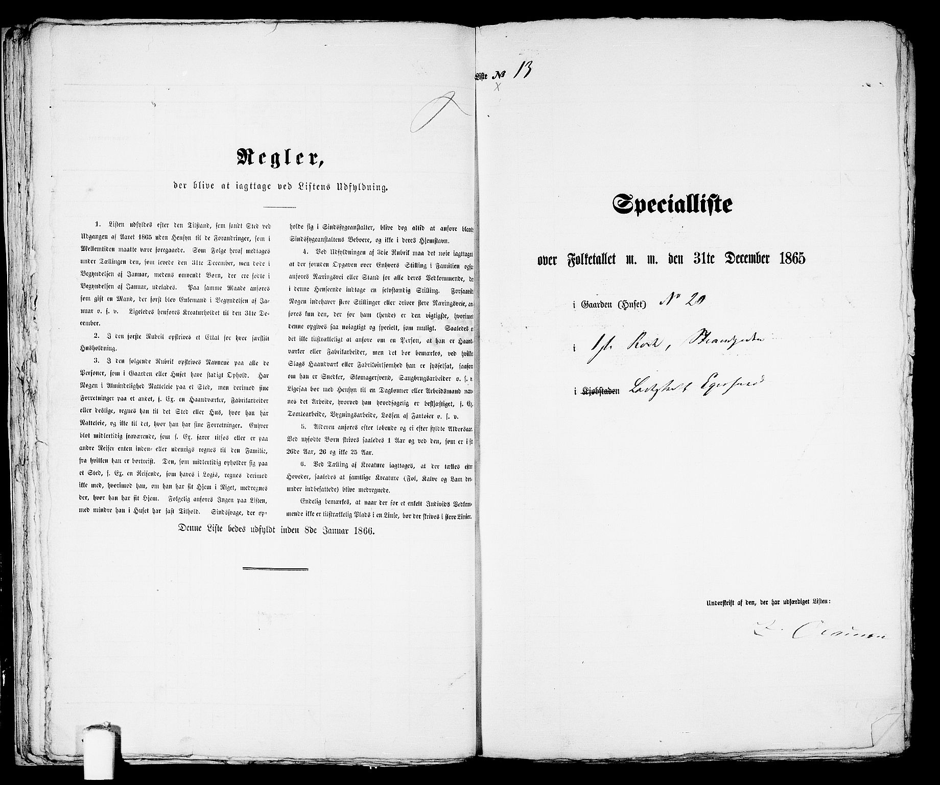 RA, Folketelling 1865 for 1101B Eigersund prestegjeld, Egersund ladested, 1865, s. 34