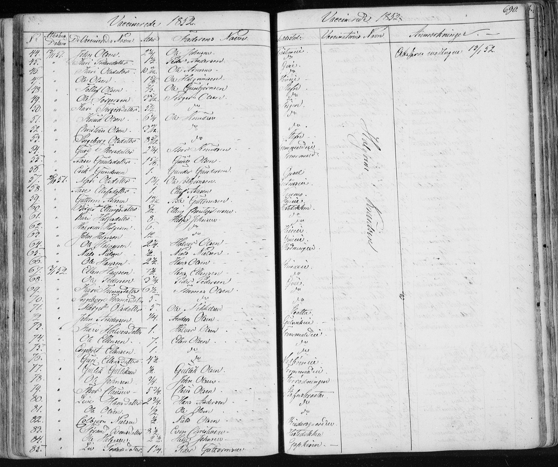 Nes kirkebøker, AV/SAKO-A-236/F/Fa/L0009: Ministerialbok nr. 9, 1834-1863, s. 690