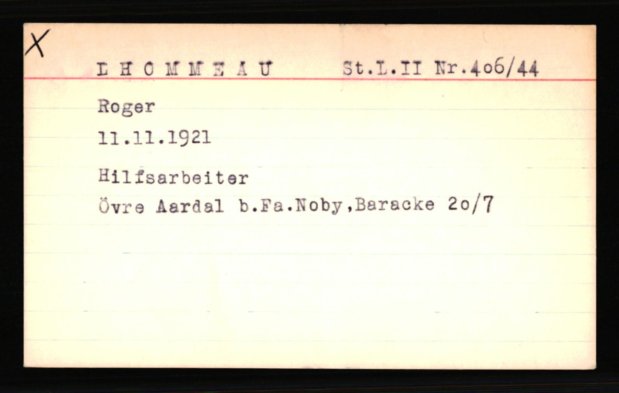 SS- und Polizeigericht Nord (IX), AV/RA-RAFA-3182/0001/C/Ca/L0004: kartotekkort for personer alfabetisk på etternavn: John-L, 1940-1945, s. 637