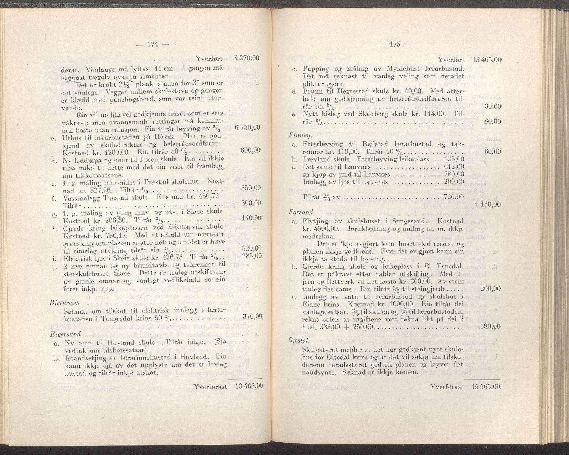 Rogaland fylkeskommune - Fylkesrådmannen , IKAR/A-900/A/Aa/Aaa/L0057: Møtebok , 1938, s. 174-175