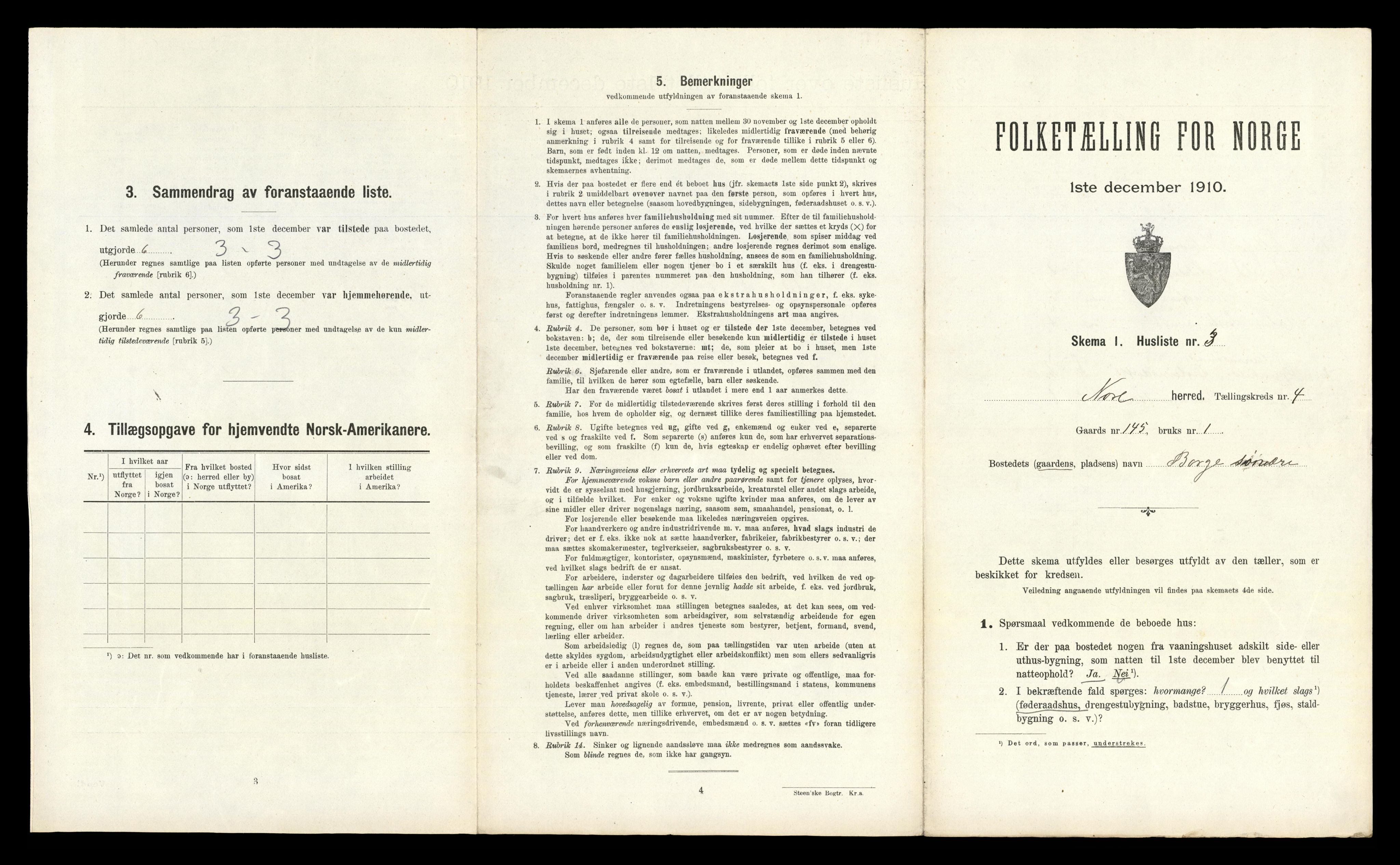 RA, Folketelling 1910 for 0633 Nore herred, 1910, s. 309