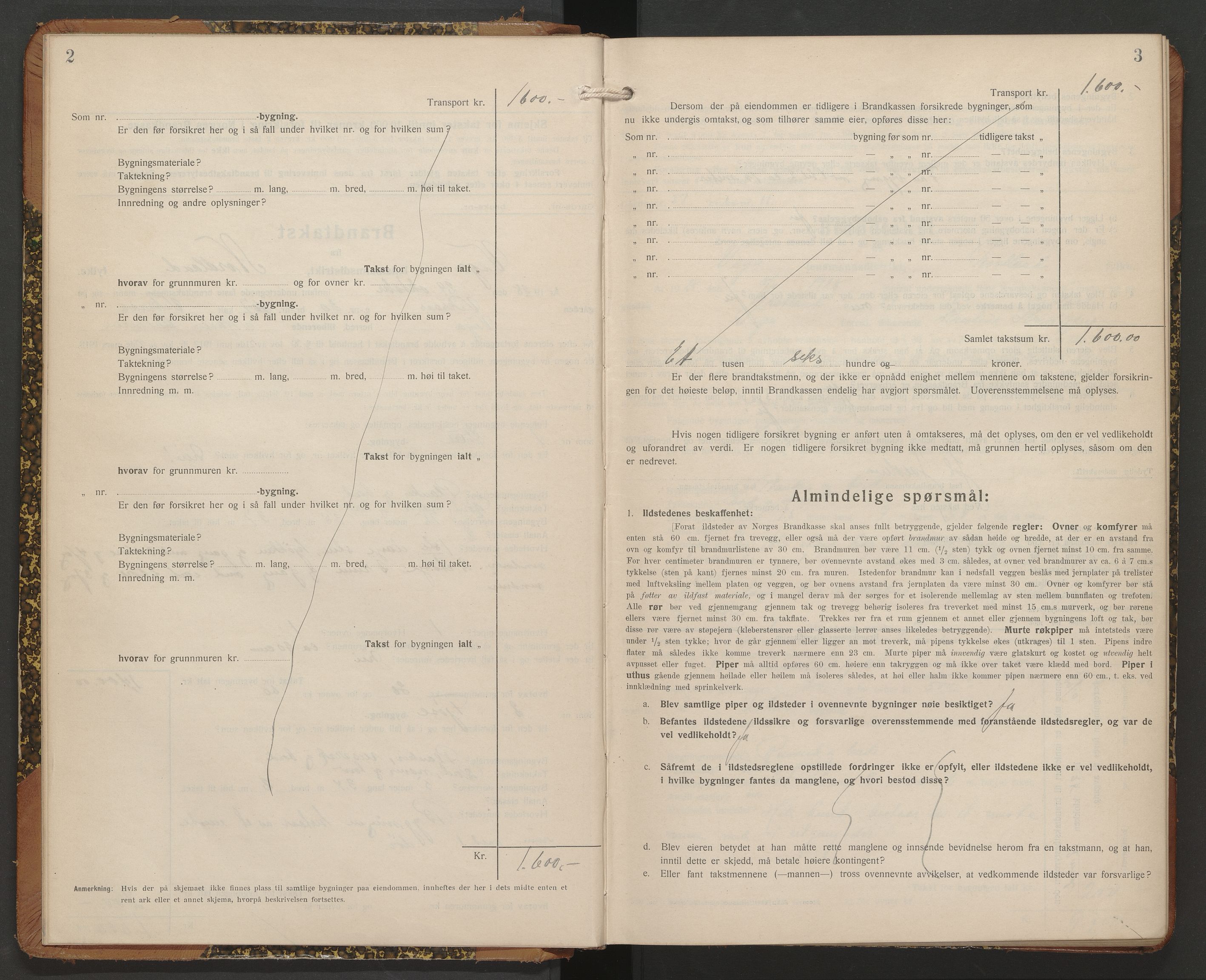 Vega lensmannskontor, AV/SAT-A-5715/1/12/12b/L0006: Branntakstprotokoll-skjema, 1928-1933