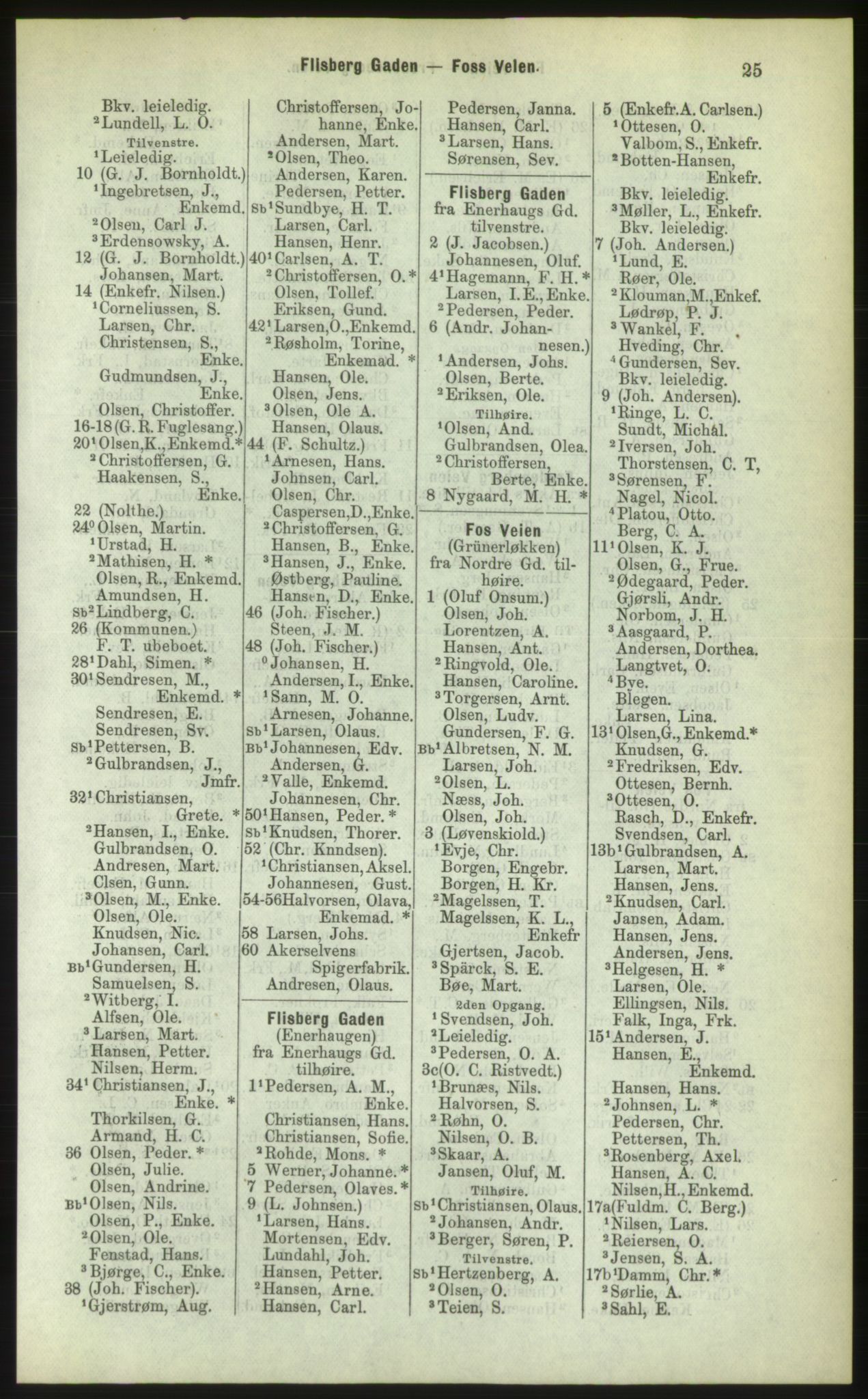 Kristiania/Oslo adressebok, PUBL/-, 1883, s. 25