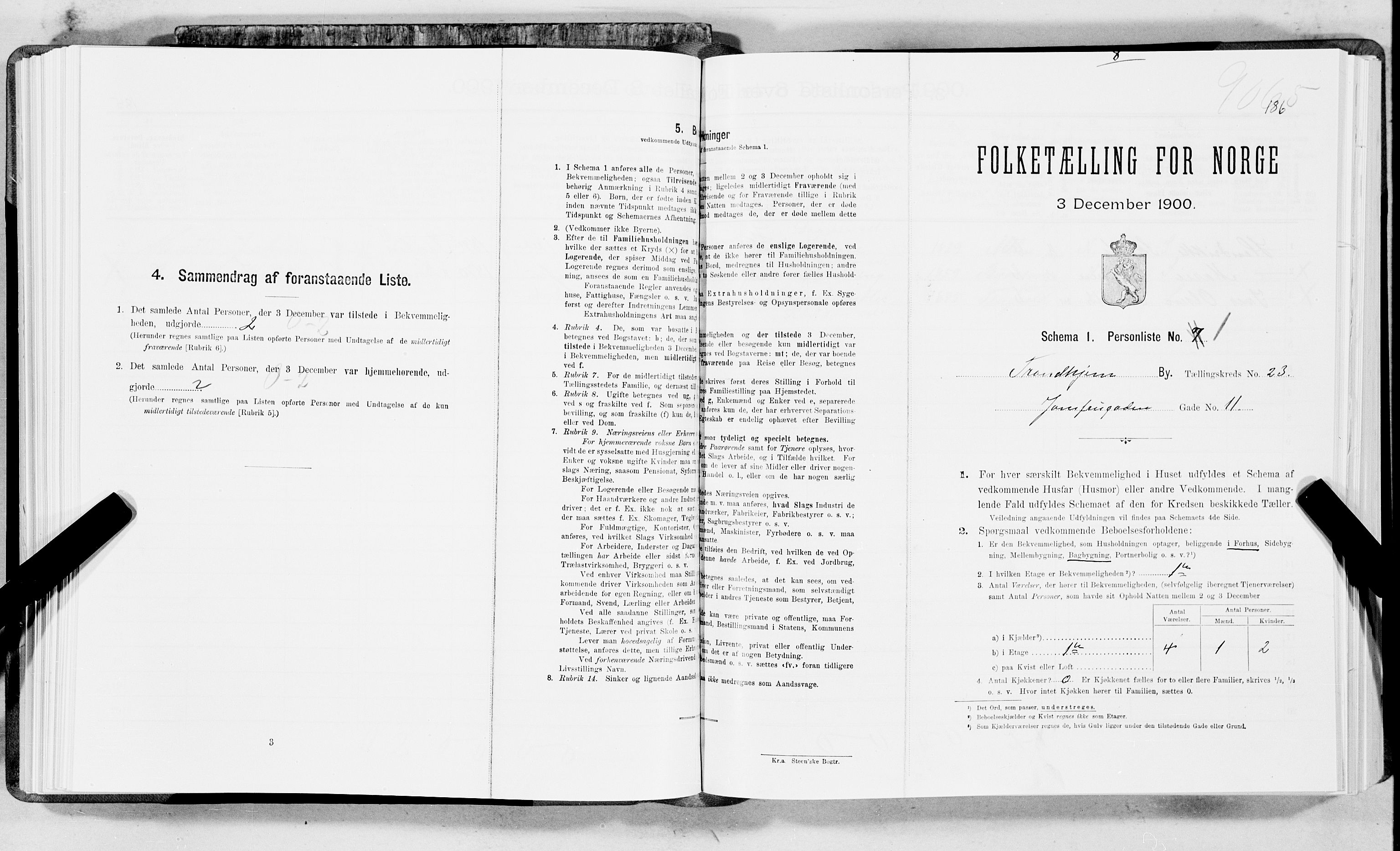SAT, Folketelling 1900 for 1601 Trondheim kjøpstad, 1900, s. 3673