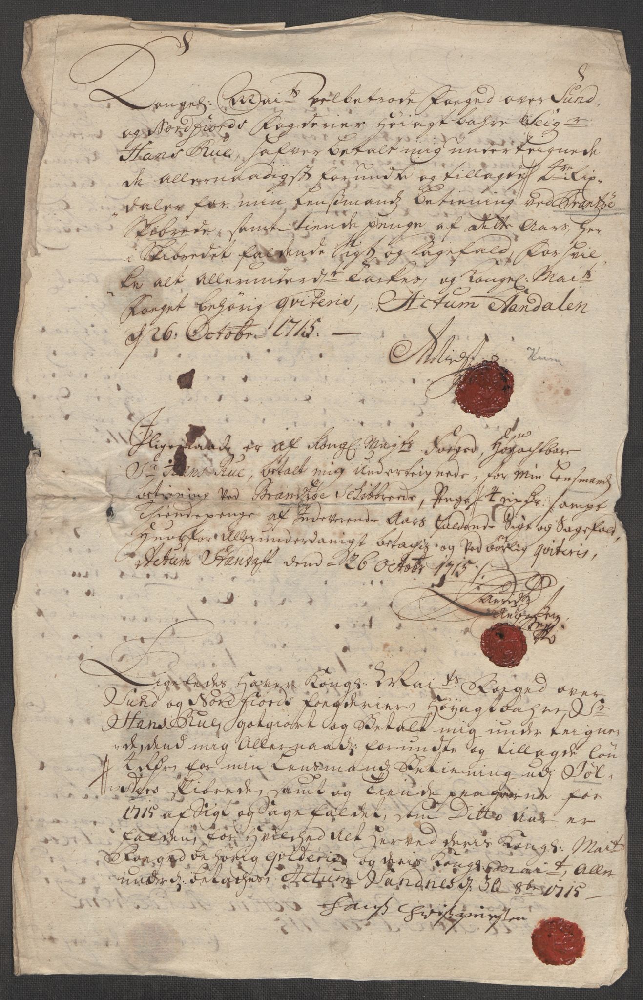 Rentekammeret inntil 1814, Reviderte regnskaper, Fogderegnskap, AV/RA-EA-4092/R53/L3439: Fogderegnskap Sunn- og Nordfjord, 1715, s. 519