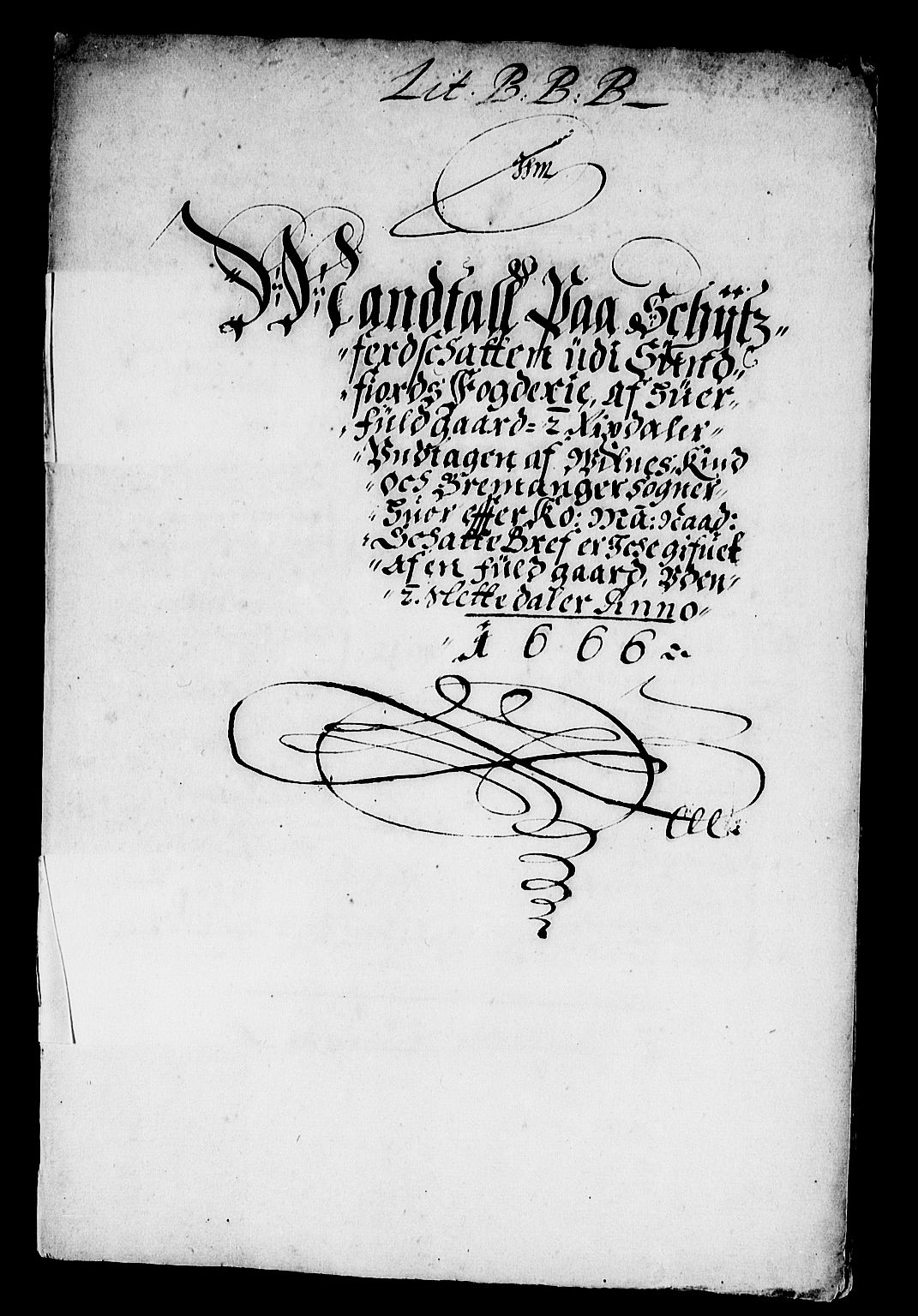 Rentekammeret inntil 1814, Reviderte regnskaper, Stiftamtstueregnskaper, Bergen stiftamt, RA/EA-6043/R/Rc/L0022: Bergen stiftamt, 1666