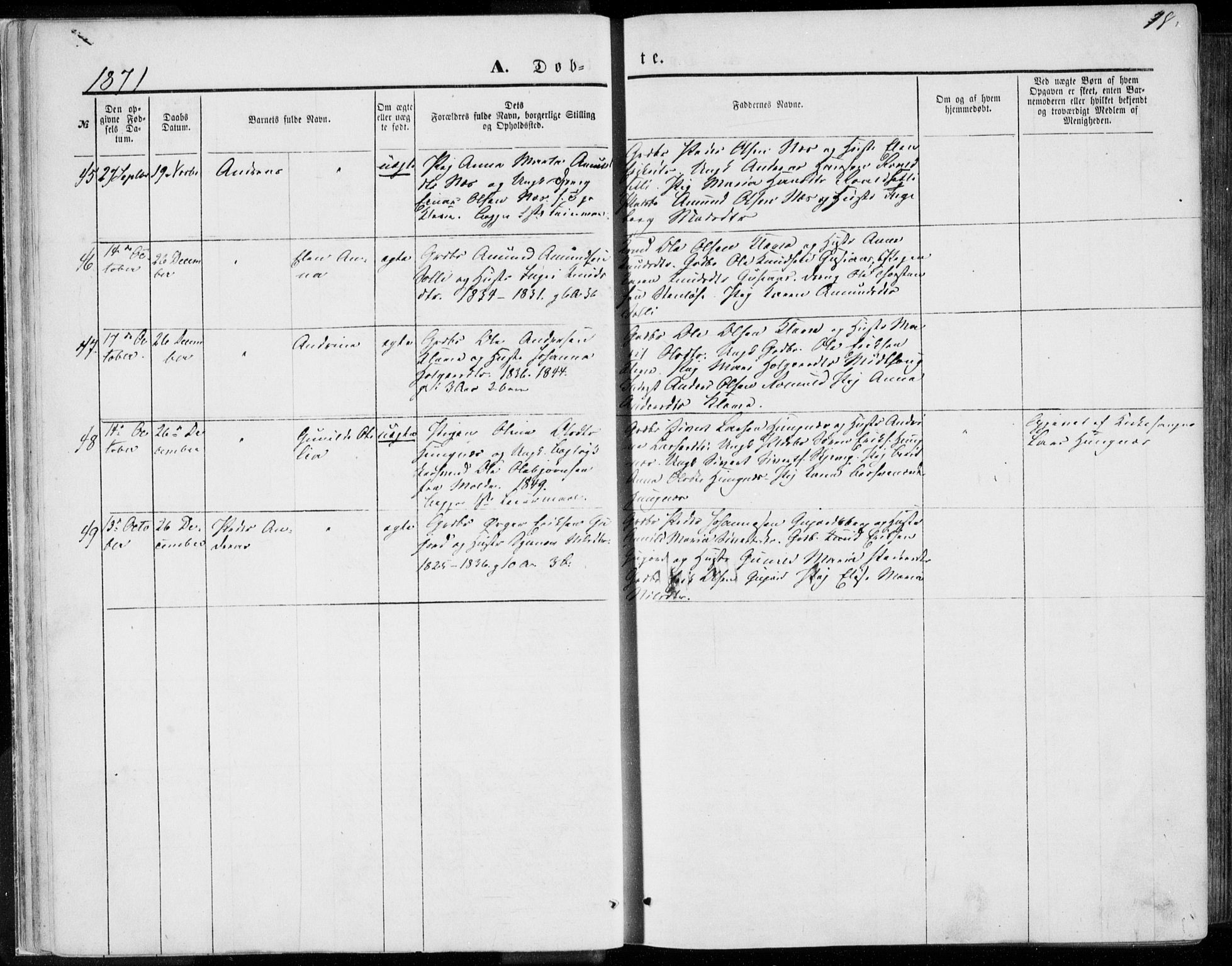 Ministerialprotokoller, klokkerbøker og fødselsregistre - Møre og Romsdal, SAT/A-1454/557/L0681: Ministerialbok nr. 557A03, 1869-1886, s. 18