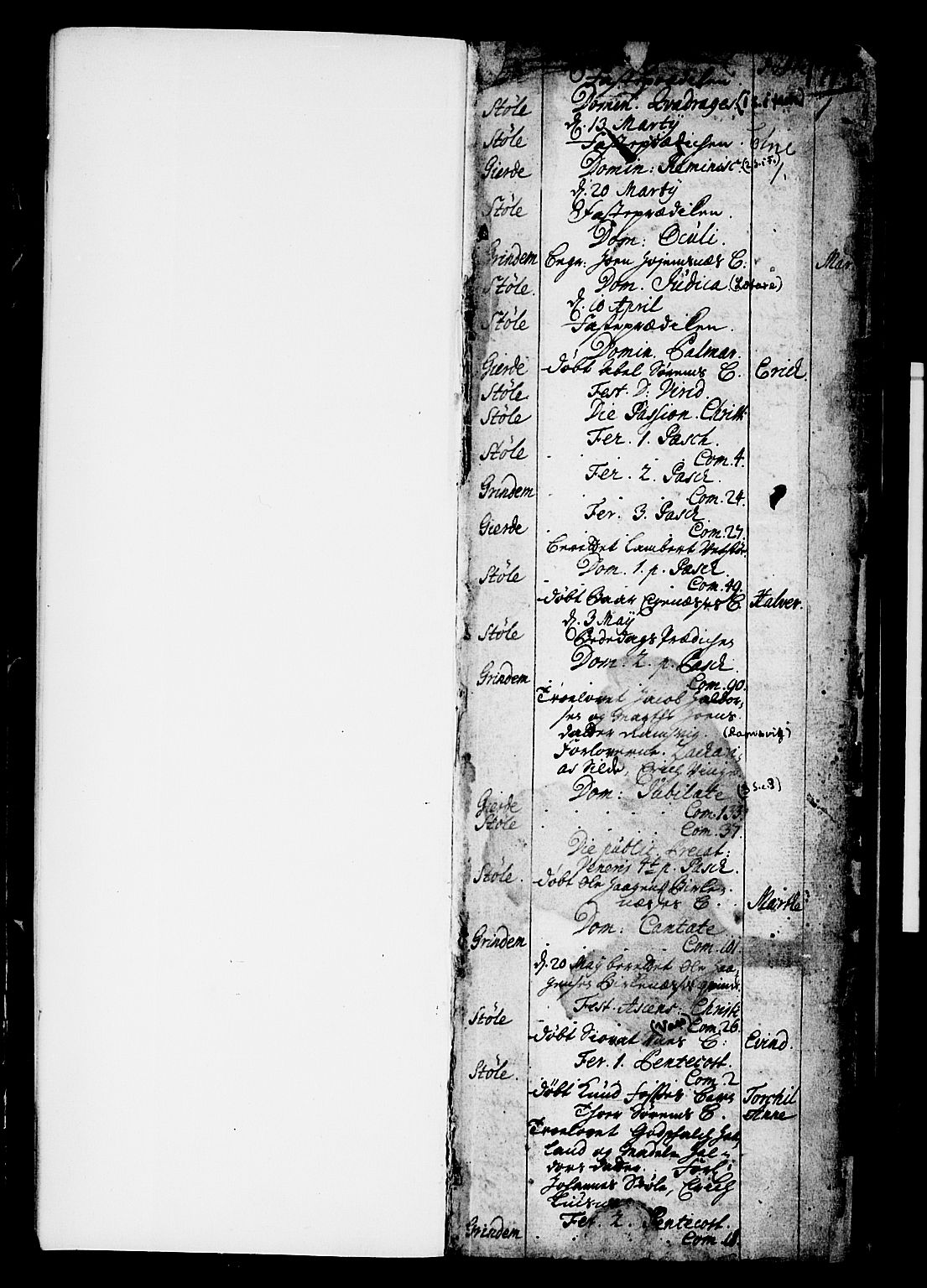 Etne sokneprestembete, SAB/A-75001/H/Haa: Ministerialbok nr. A 1, 1715-1741, s. 1