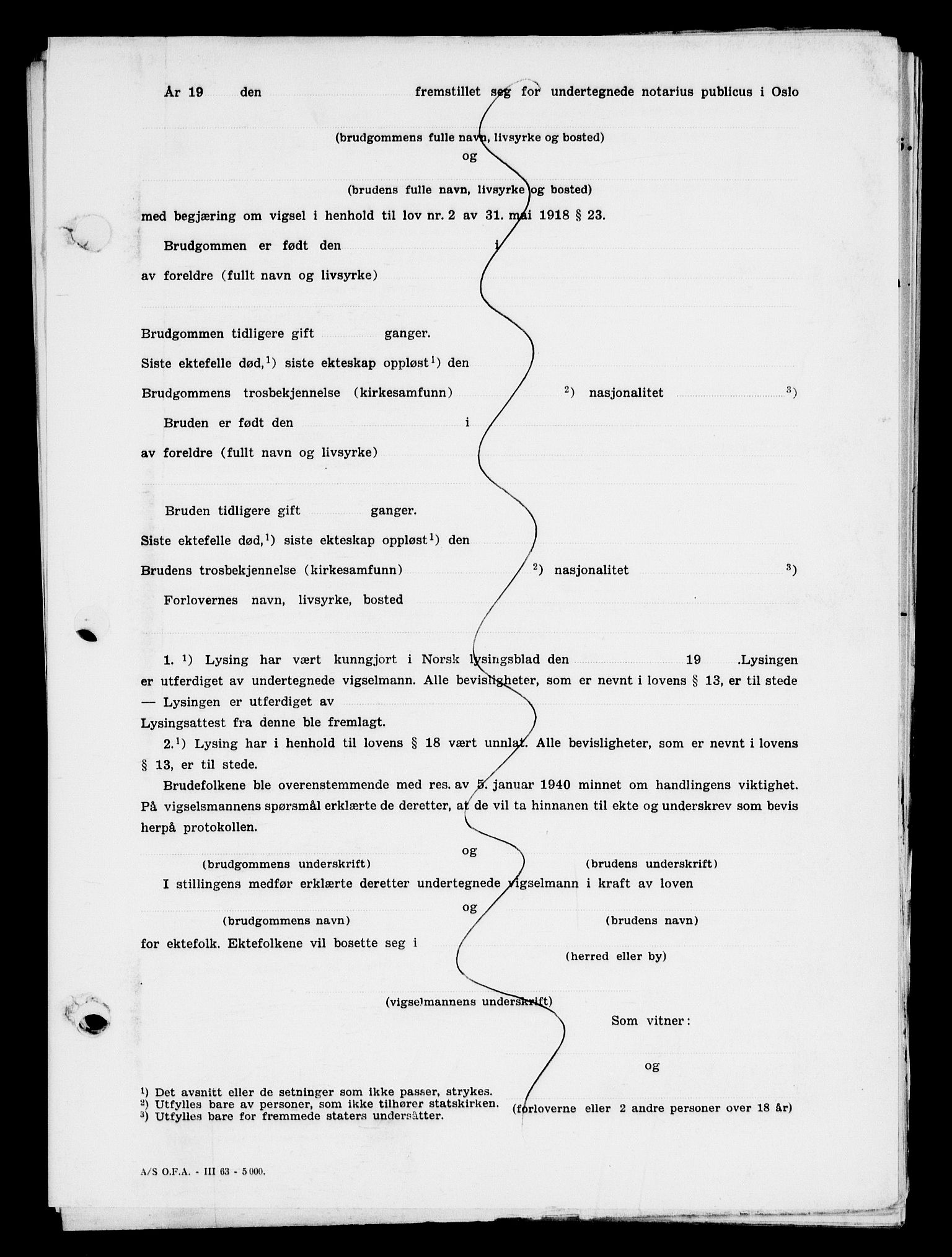 Oslo byfogd avd. I, SAO/A-10220/L/Lb/Lbb/L0059: Notarialprotokoll, rekke II: Vigsler, 1947