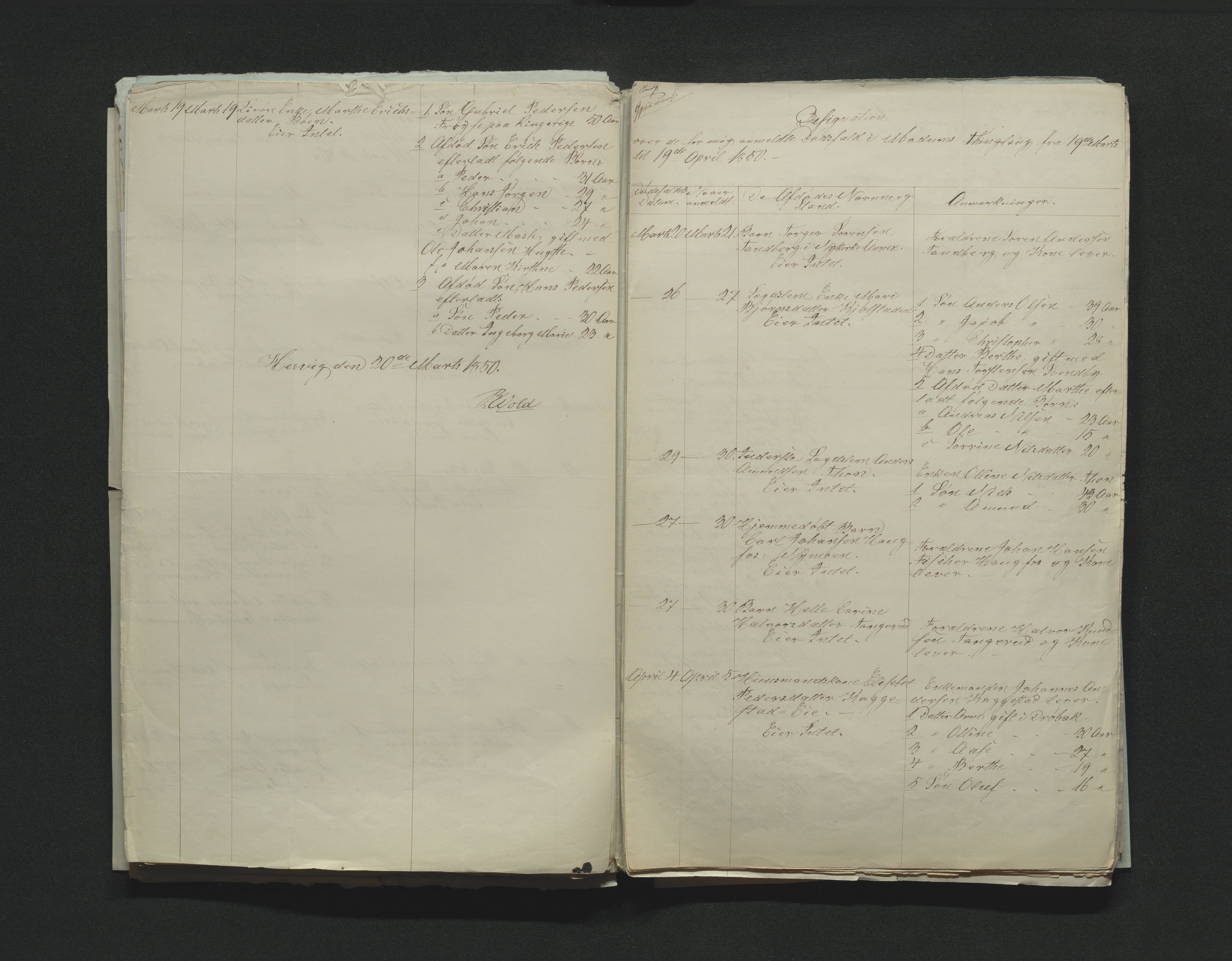 Eiker, Modum og Sigdal sorenskriveri, AV/SAKO-A-123/H/Ha/Hab/L0008: Dødsfallsmeldinger, 1850-1853