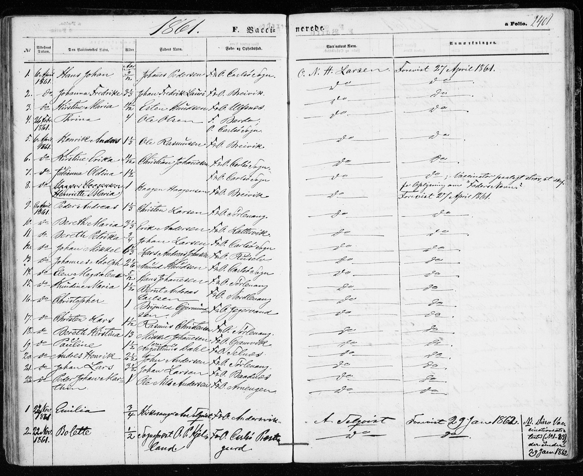 Karlsøy sokneprestembete, AV/SATØ-S-1299/H/Ha/Haa/L0004kirke: Ministerialbok nr. 4, 1861-1871, s. 248