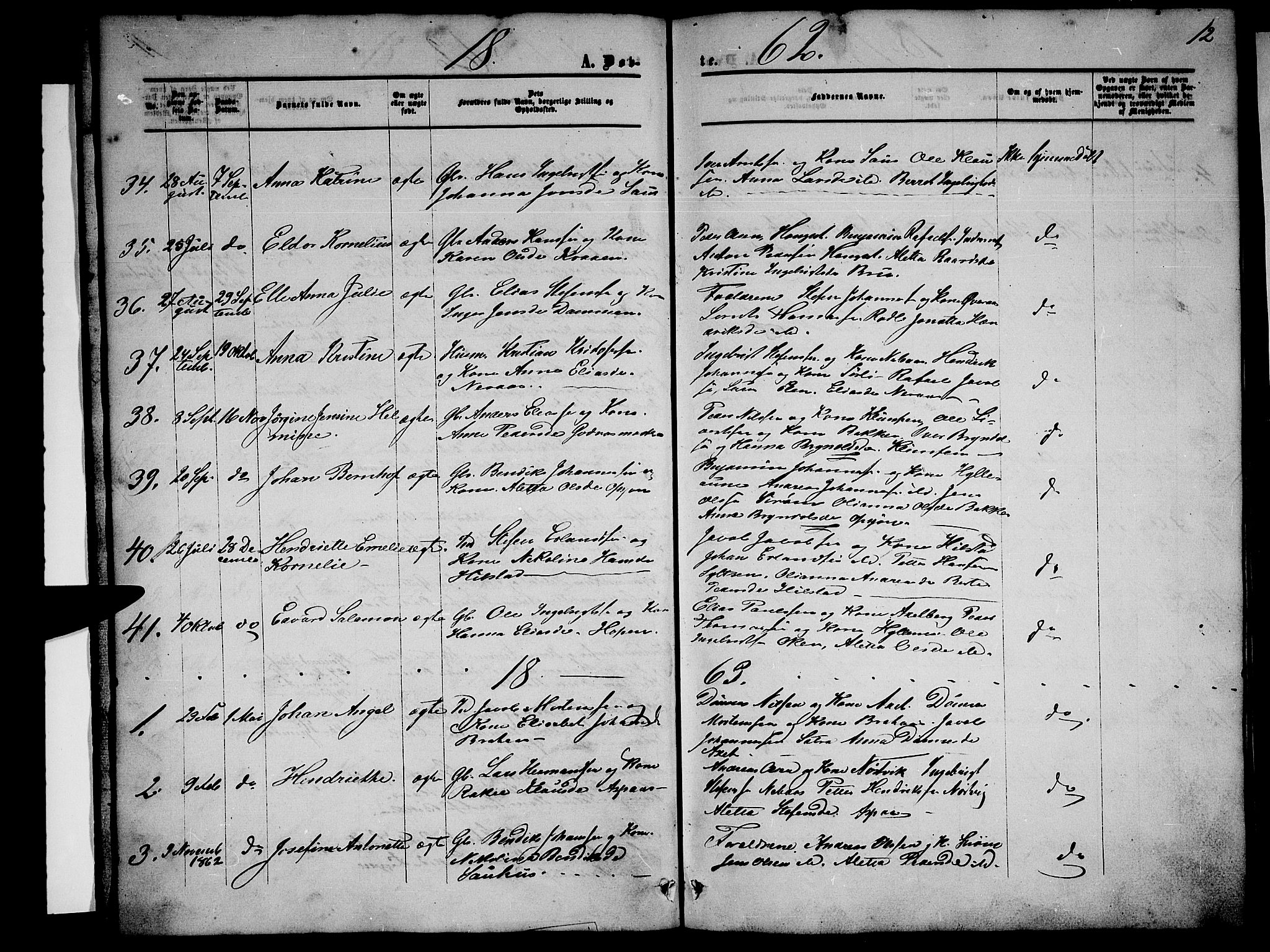 Ministerialprotokoller, klokkerbøker og fødselsregistre - Nordland, AV/SAT-A-1459/814/L0229: Klokkerbok nr. 814C02, 1859-1883, s. 12