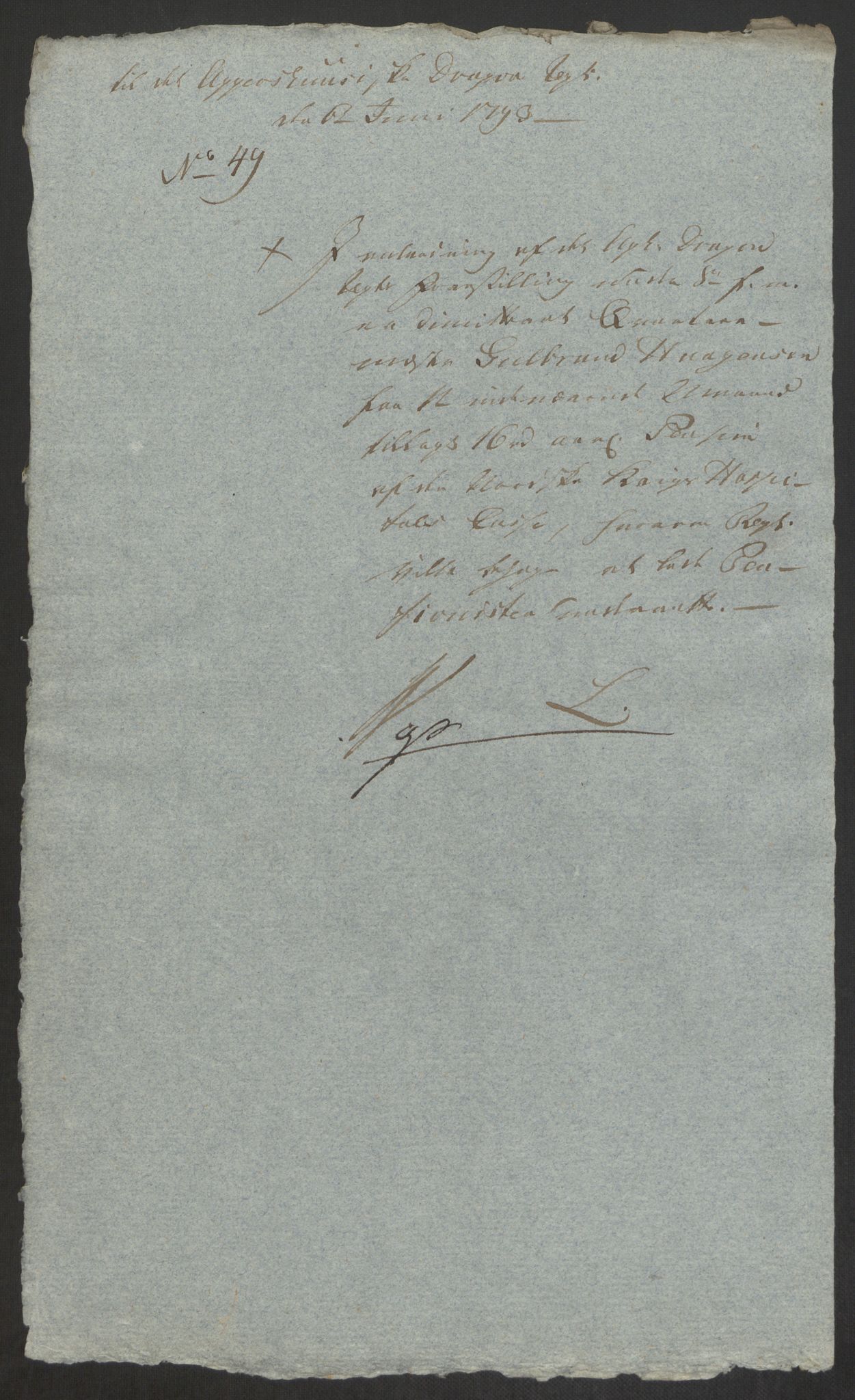 Forsvaret, Den norske kvesthuskasse/krigshospitalkasse, AV/RA-RAFA-1887/F/Fa/L0008: Konsepter, 1790-1793, s. 1096