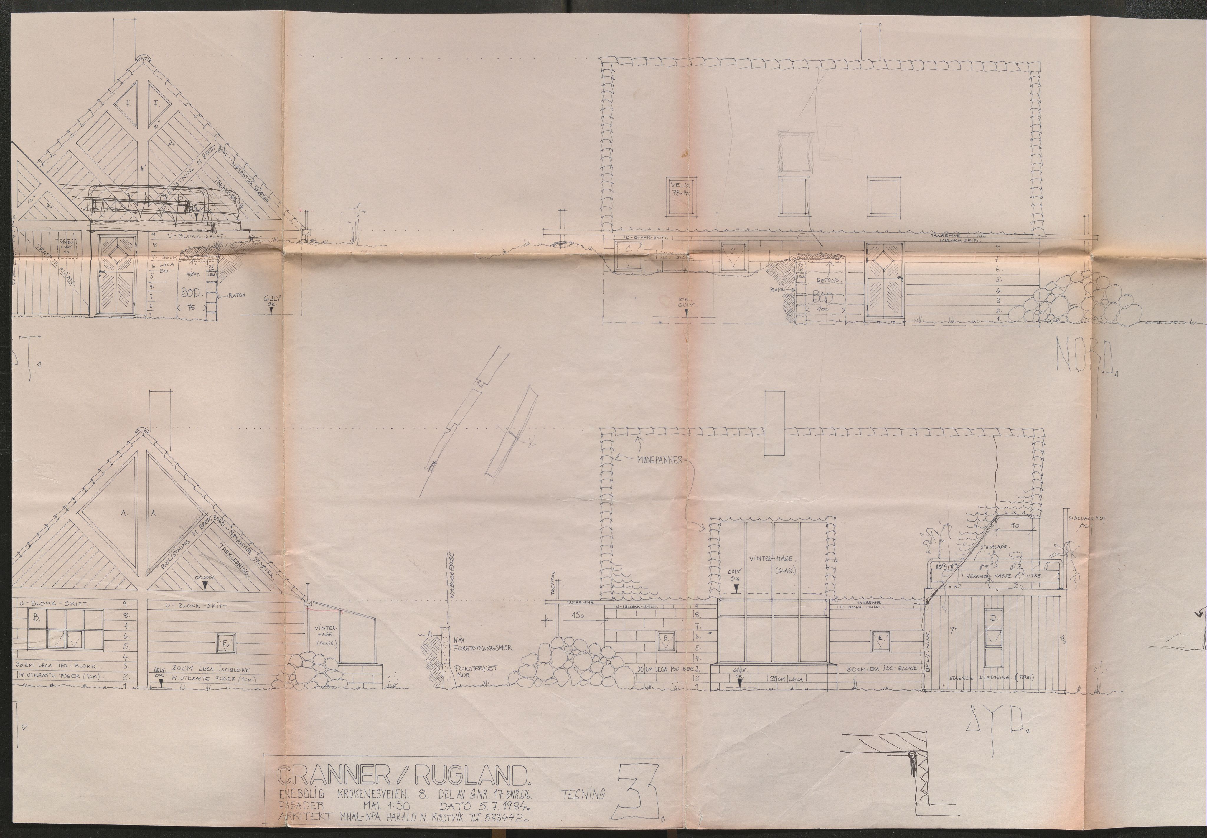 Pa 0858 - Harald N. Røstvik, AV/SAST-A-102660/E/Ea/L0010: Architecture by Røstvik 1980-1986 , 1980-1986