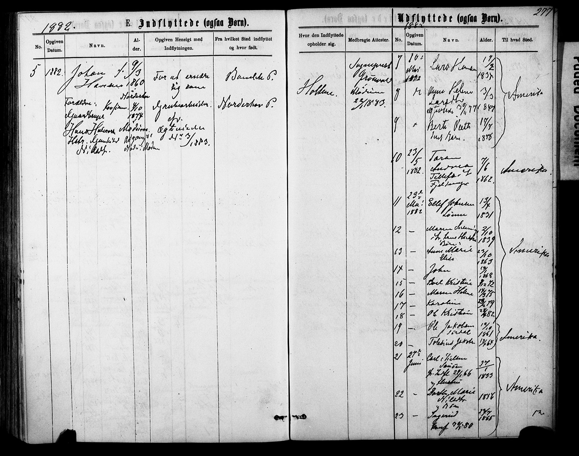 Sannidal kirkebøker, AV/SAKO-A-296/F/Fa/L0014: Ministerialbok nr. 14, 1874-1883, s. 277