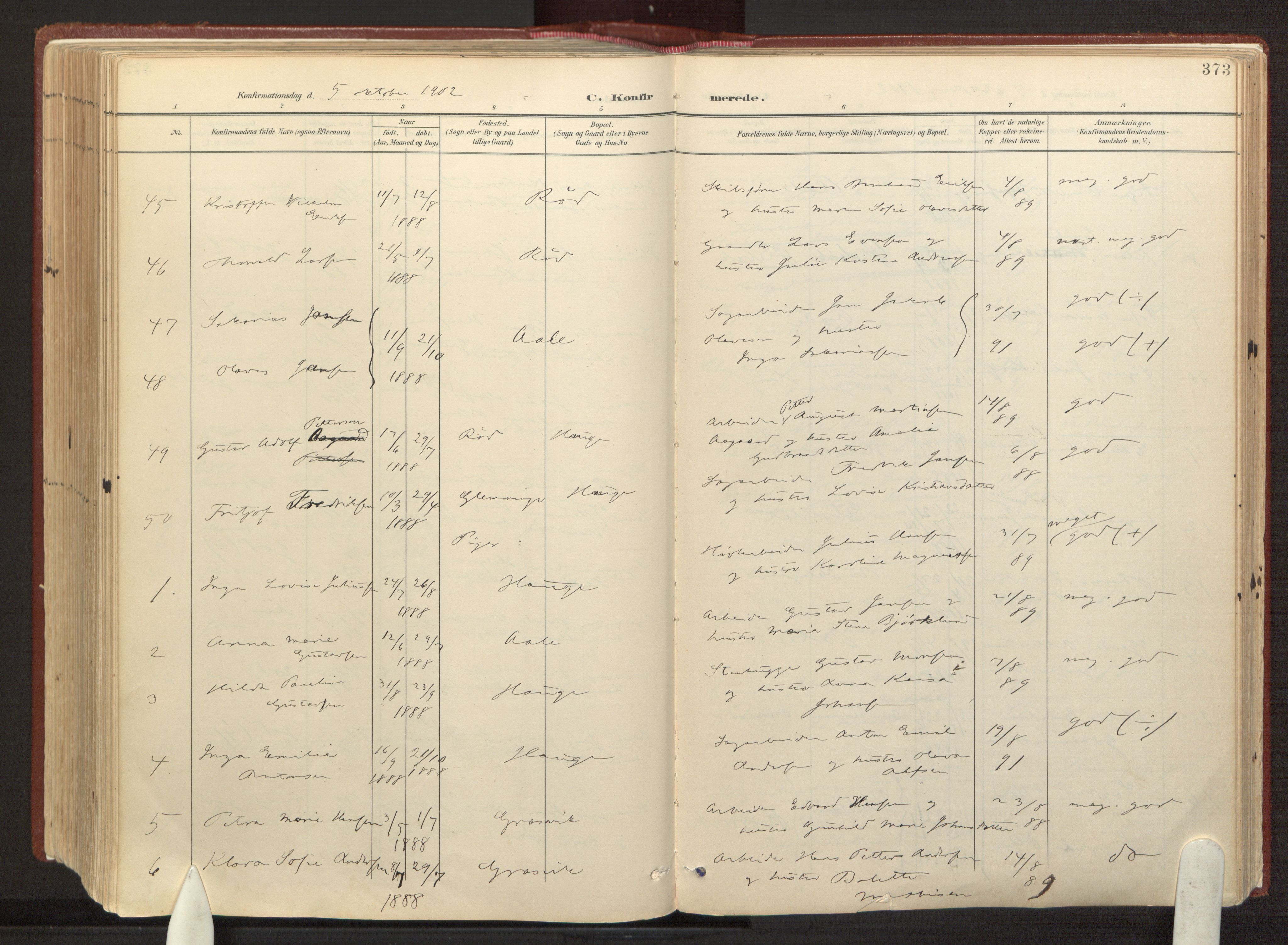 Onsøy prestekontor Kirkebøker, AV/SAO-A-10914/F/Fa/L0008: Ministerialbok nr. I 8, 1899-1923, s. 373