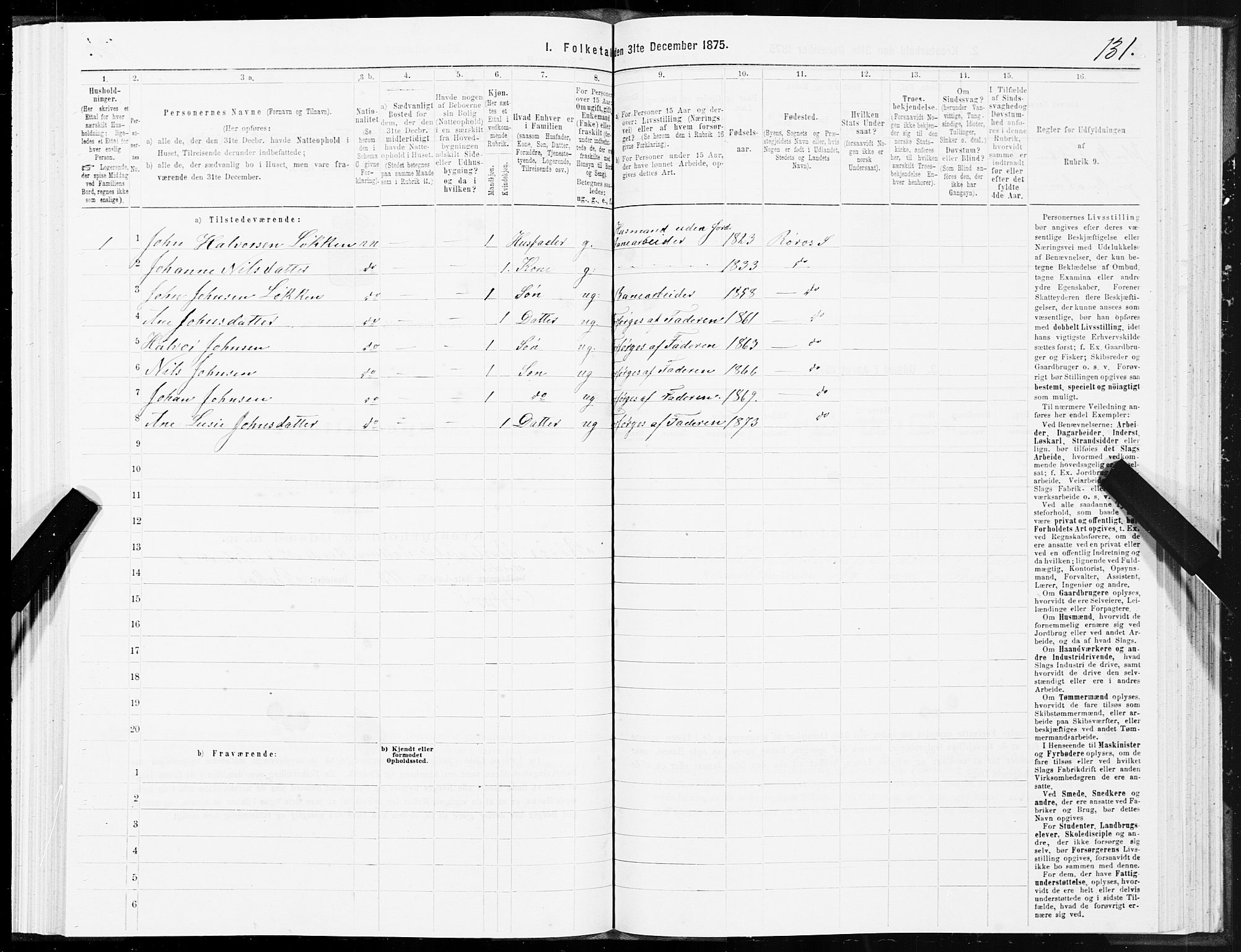 SAT, Folketelling 1875 for 1640P Røros prestegjeld, 1875, s. 4131