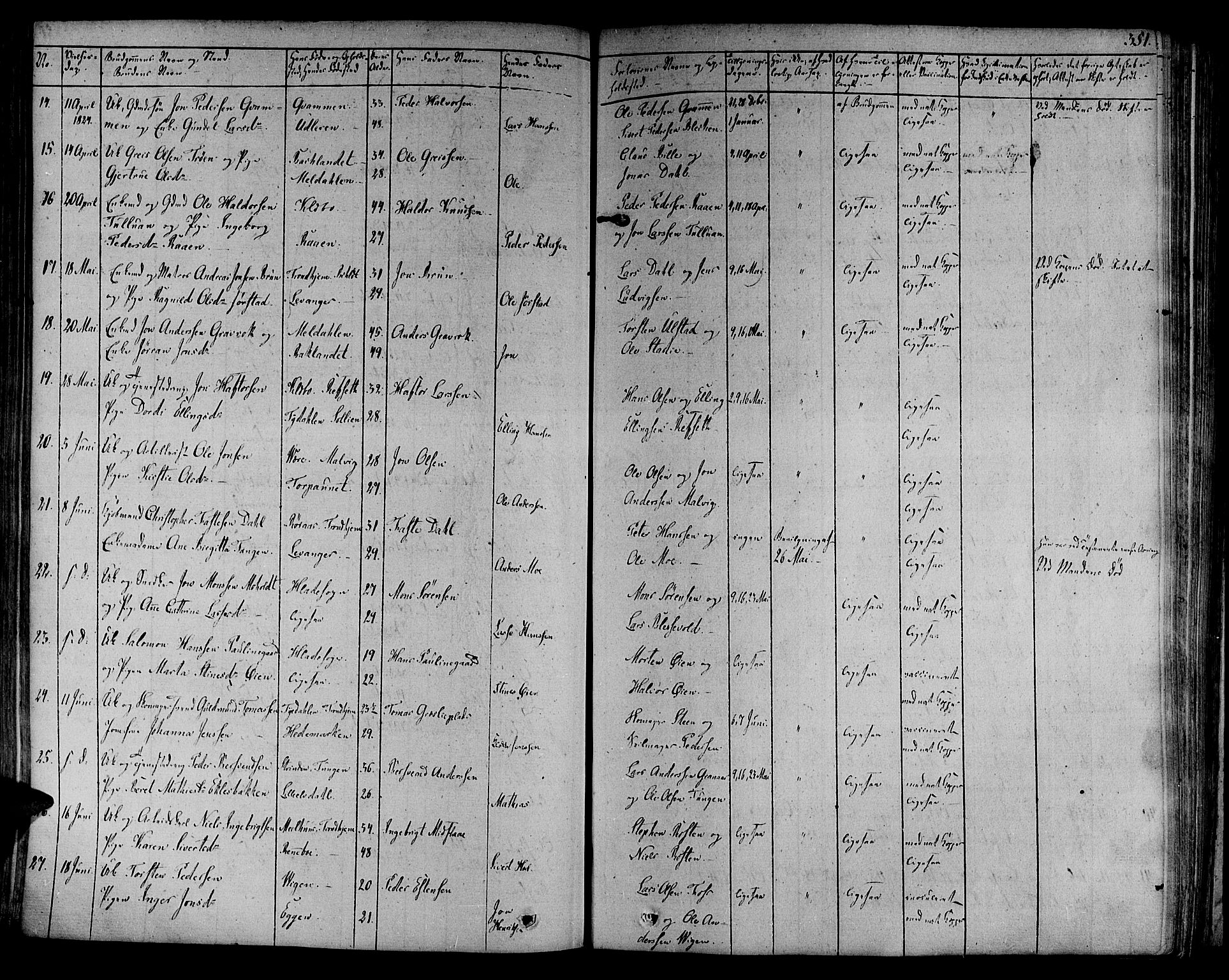 Ministerialprotokoller, klokkerbøker og fødselsregistre - Sør-Trøndelag, AV/SAT-A-1456/606/L0286: Ministerialbok nr. 606A04 /1, 1823-1840, s. 351