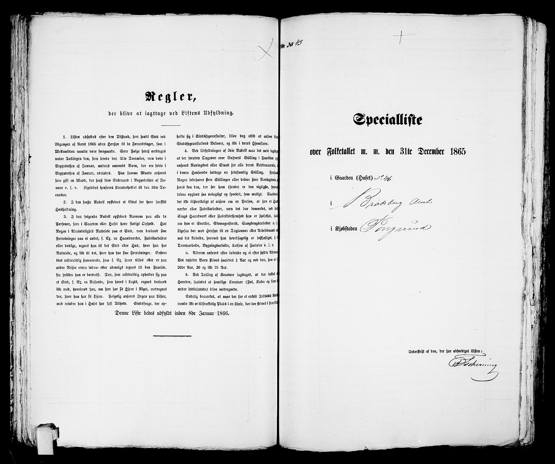 RA, Folketelling 1865 for 0805P Porsgrunn prestegjeld, 1865, s. 94
