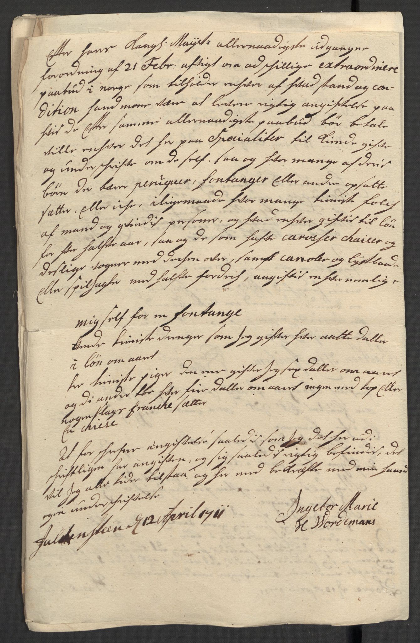 Rentekammeret inntil 1814, Reviderte regnskaper, Fogderegnskap, AV/RA-EA-4092/R32/L1876: Fogderegnskap Jarlsberg grevskap, 1711, s. 144