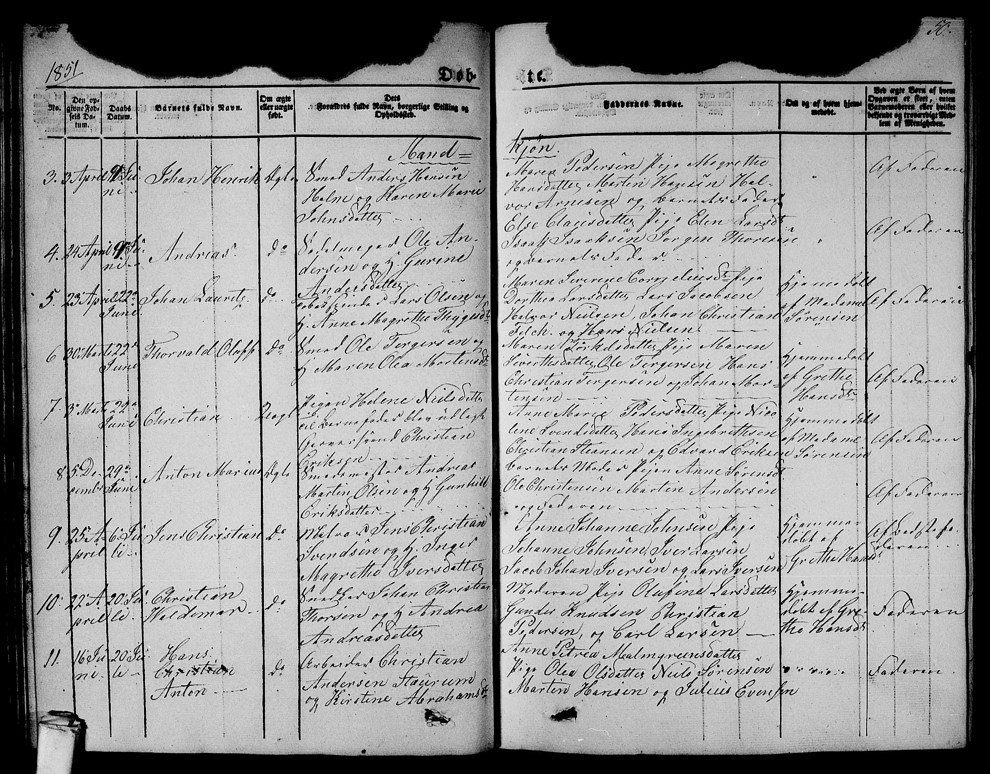 Larvik kirkebøker, AV/SAKO-A-352/G/Gb/L0002: Klokkerbok nr. II 2, 1843-1866, s. 50