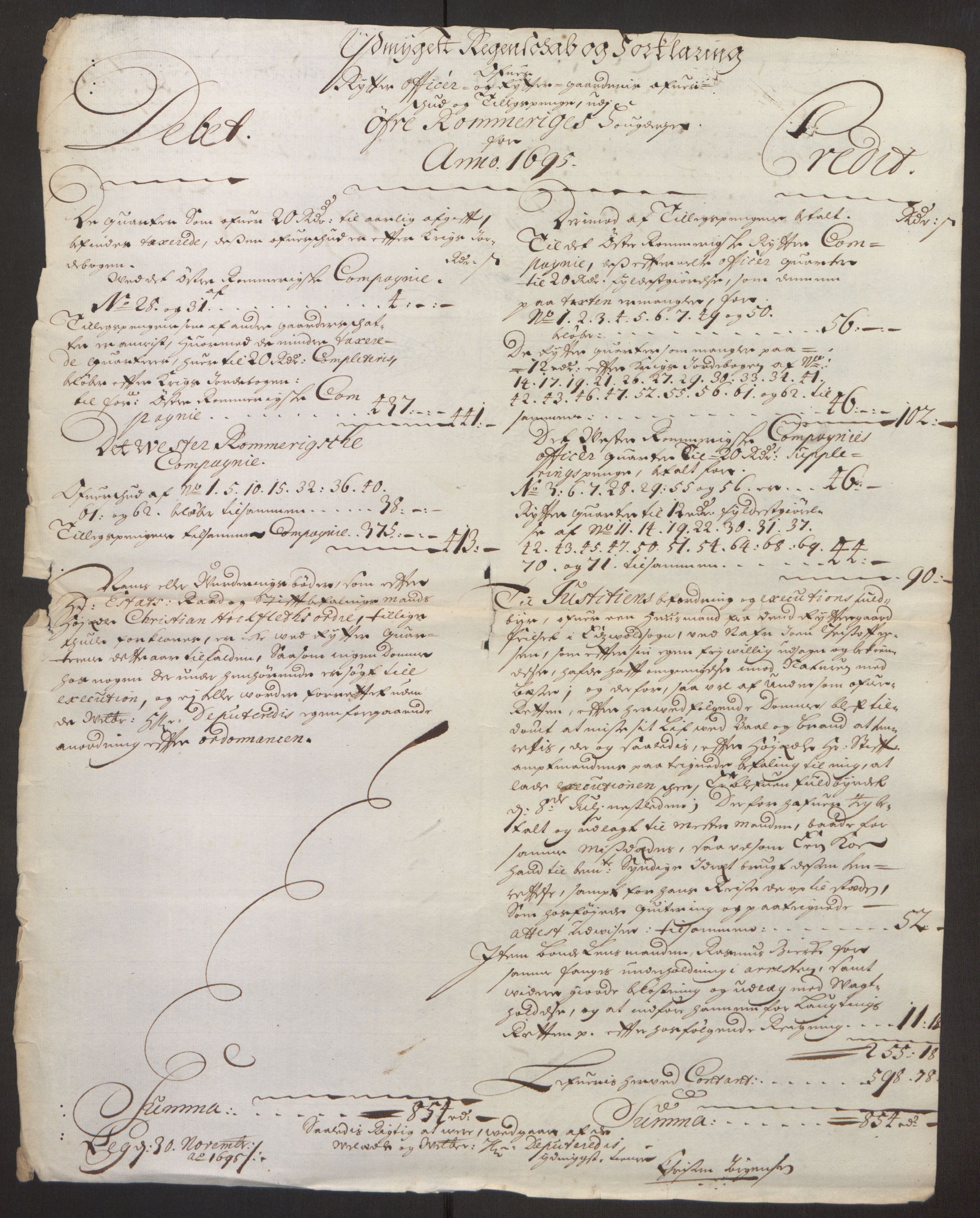 Rentekammeret inntil 1814, Reviderte regnskaper, Fogderegnskap, RA/EA-4092/R12/L0707: Fogderegnskap Øvre Romerike, 1695, s. 258