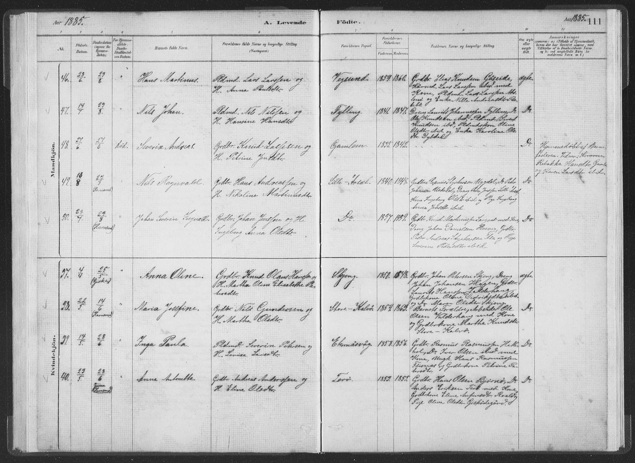 Ministerialprotokoller, klokkerbøker og fødselsregistre - Møre og Romsdal, AV/SAT-A-1454/528/L0401: Ministerialbok nr. 528A12I, 1880-1920, s. 111