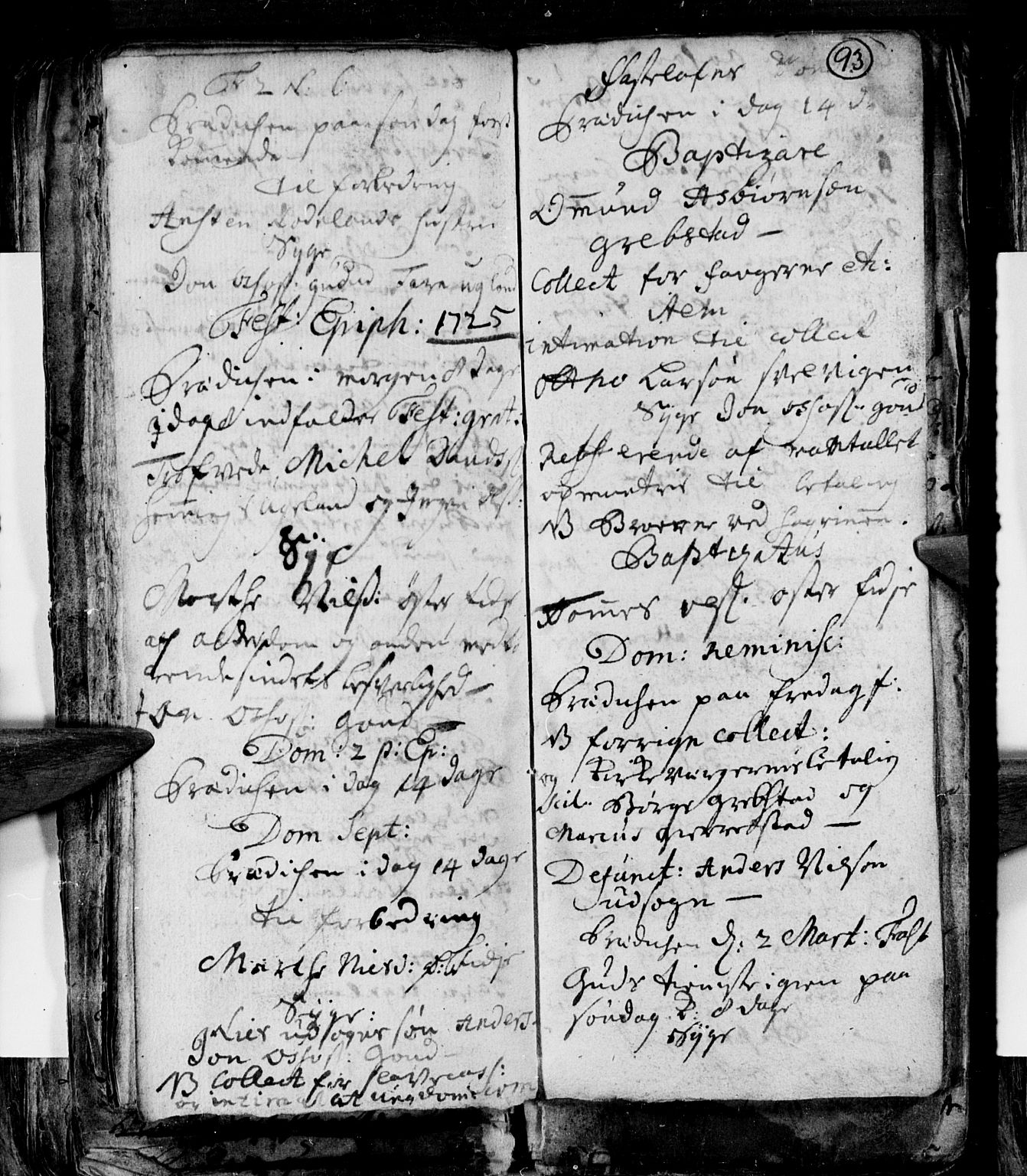 Søgne sokneprestkontor, SAK/1111-0037/F/Fa/Faa/L0001: Ministerialbok nr. A 1, 1716-1740, s. 93