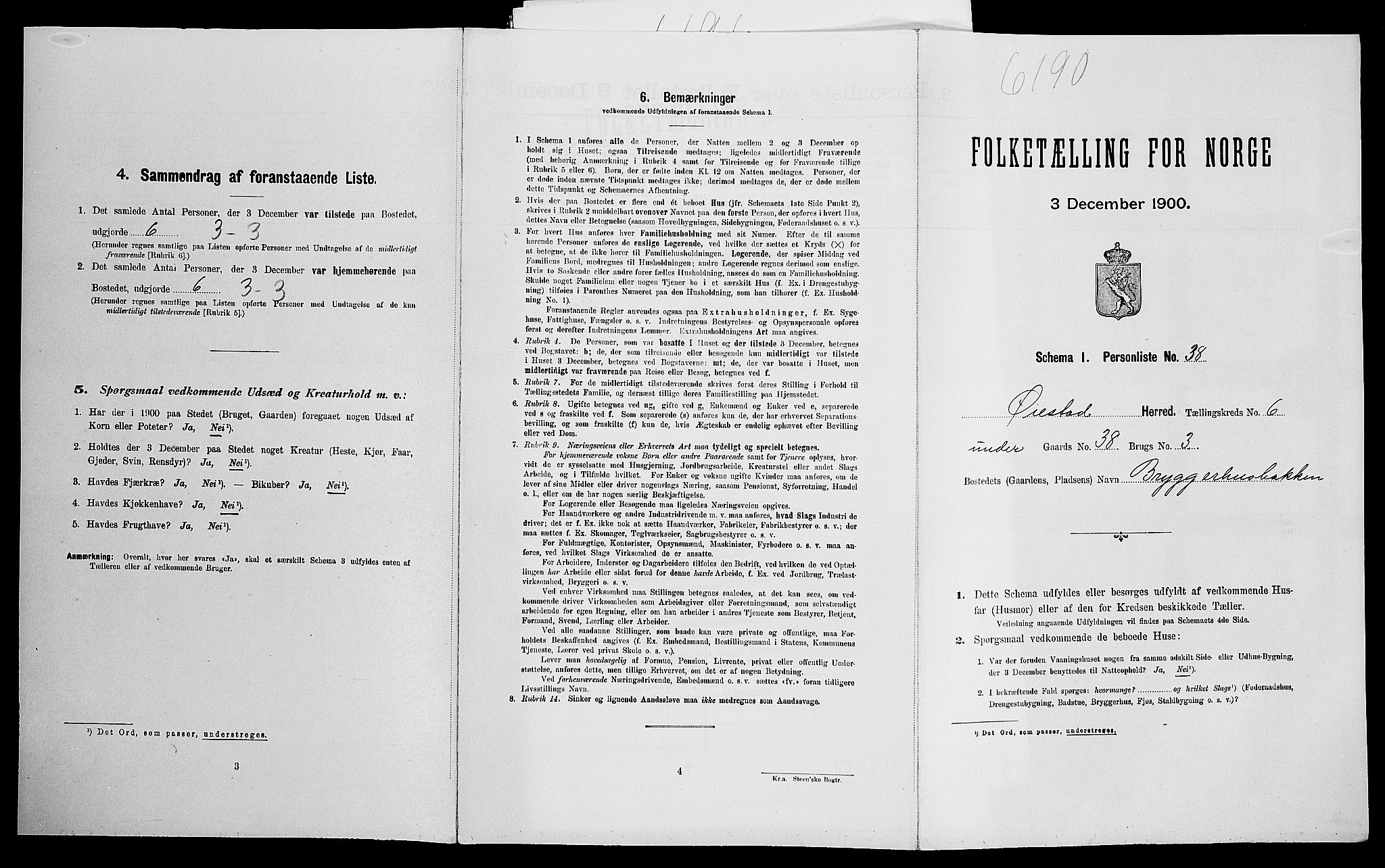 SAK, Folketelling 1900 for 0920 Øyestad herred, 1900, s. 915
