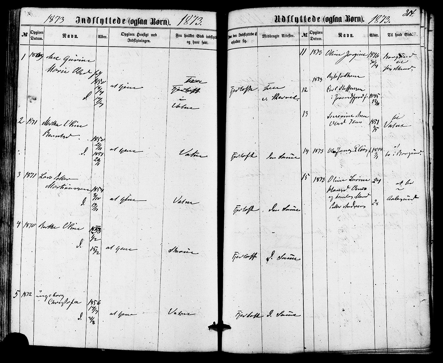Ministerialprotokoller, klokkerbøker og fødselsregistre - Møre og Romsdal, SAT/A-1454/536/L0498: Ministerialbok nr. 536A07, 1862-1875, s. 314