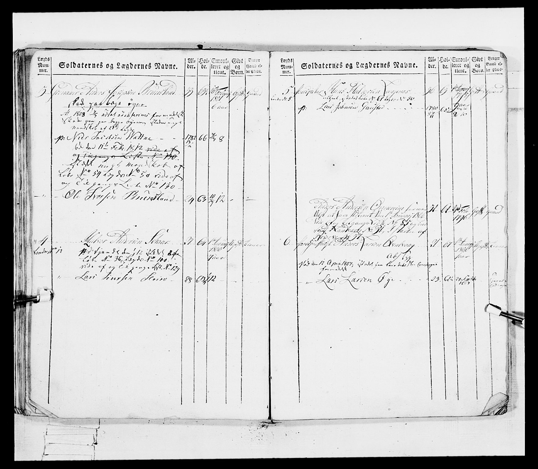 Generalitets- og kommissariatskollegiet, Det kongelige norske kommissariatskollegium, AV/RA-EA-5420/E/Eh/L0097: Bergenhusiske nasjonale infanteriregiment, 1803-1807, s. 425