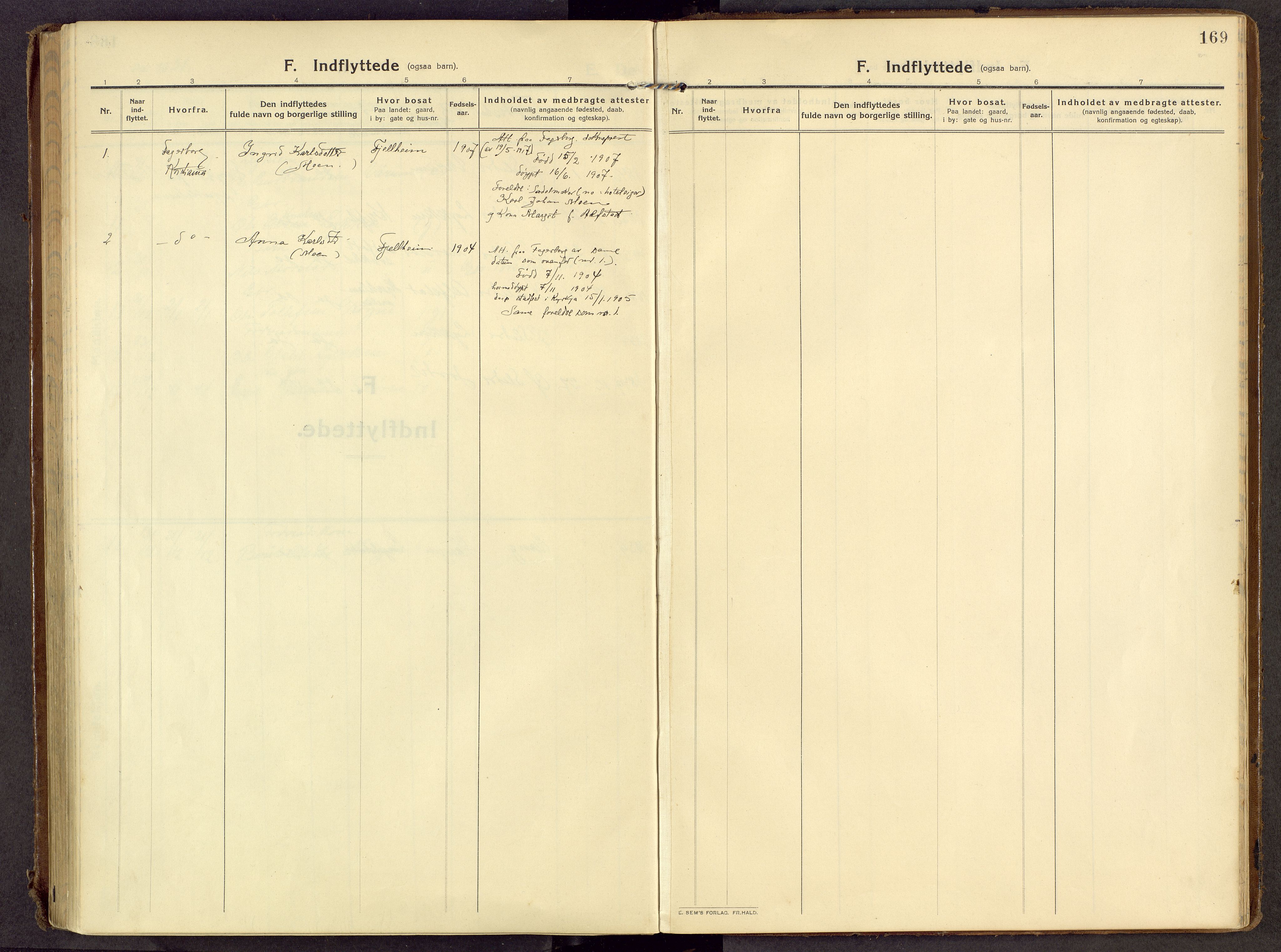 Øystre Slidre prestekontor, AV/SAH-PREST-138/H/Ha/Haa/L0007: Ministerialbok nr. 7, 1911-1931, s. 169