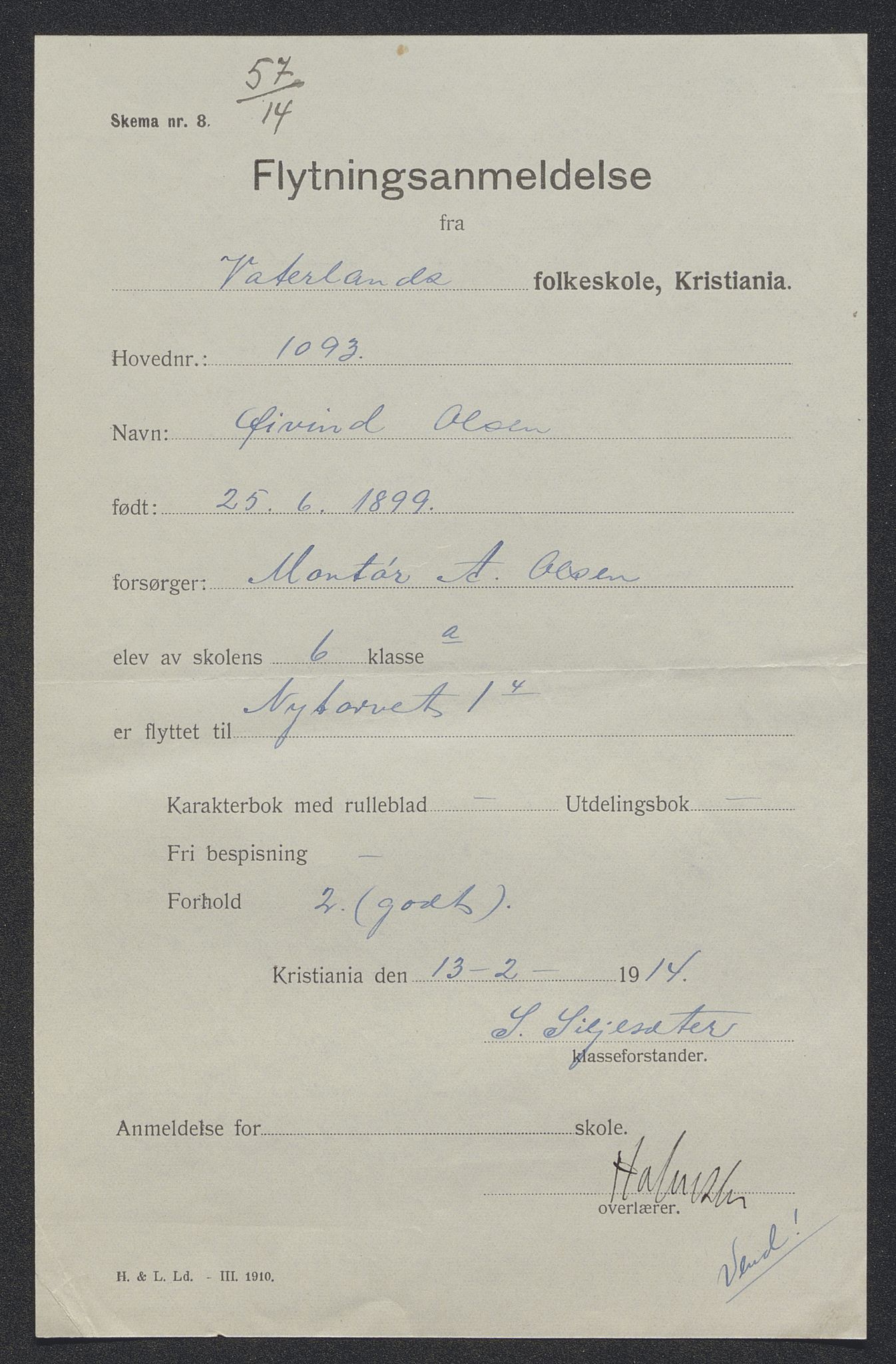 Falstad skolehjem, AV/RA-S-1676/E/Eb/L0013: Elevmapper løpenr.. 286-307, 1914-1922, s. 99